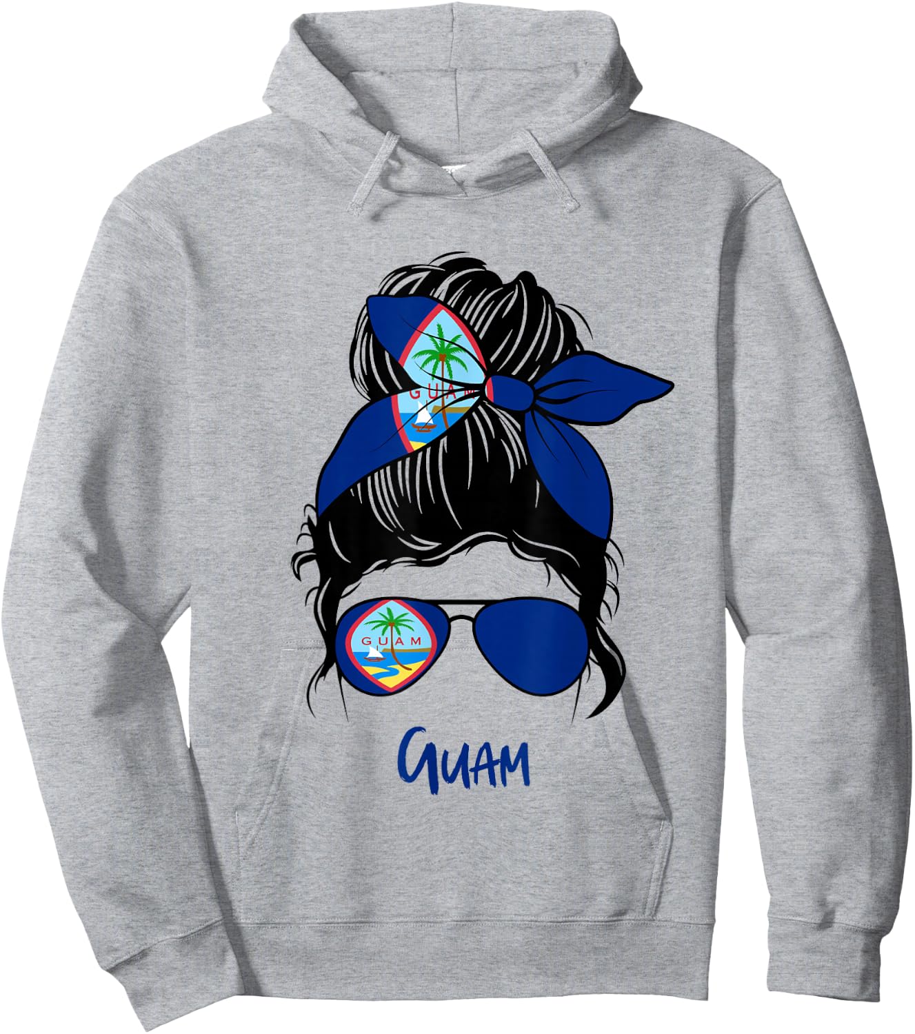 Guamanian Girl Guam girl Guaman woman flag Hoodie - Hoodie | Ash