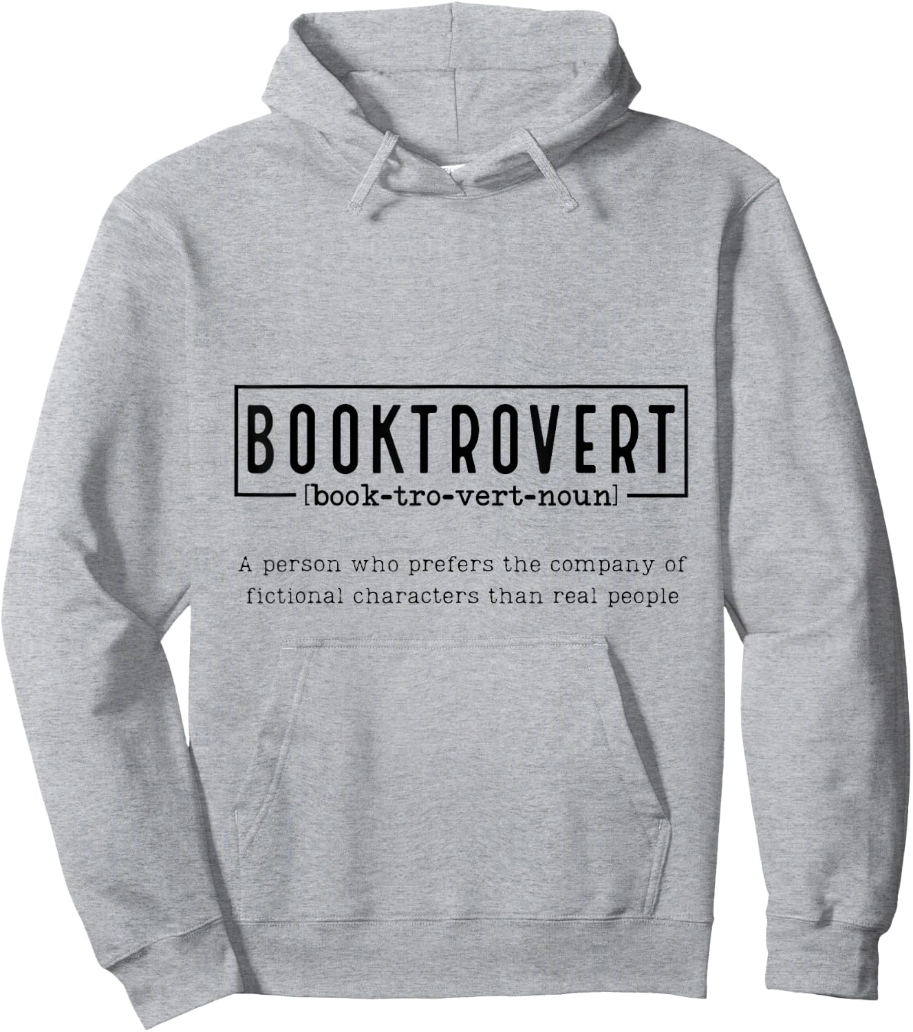Booktrovert Definition Funny Booklovers Reading Bookworm Hoodie - Hoodie | Ash