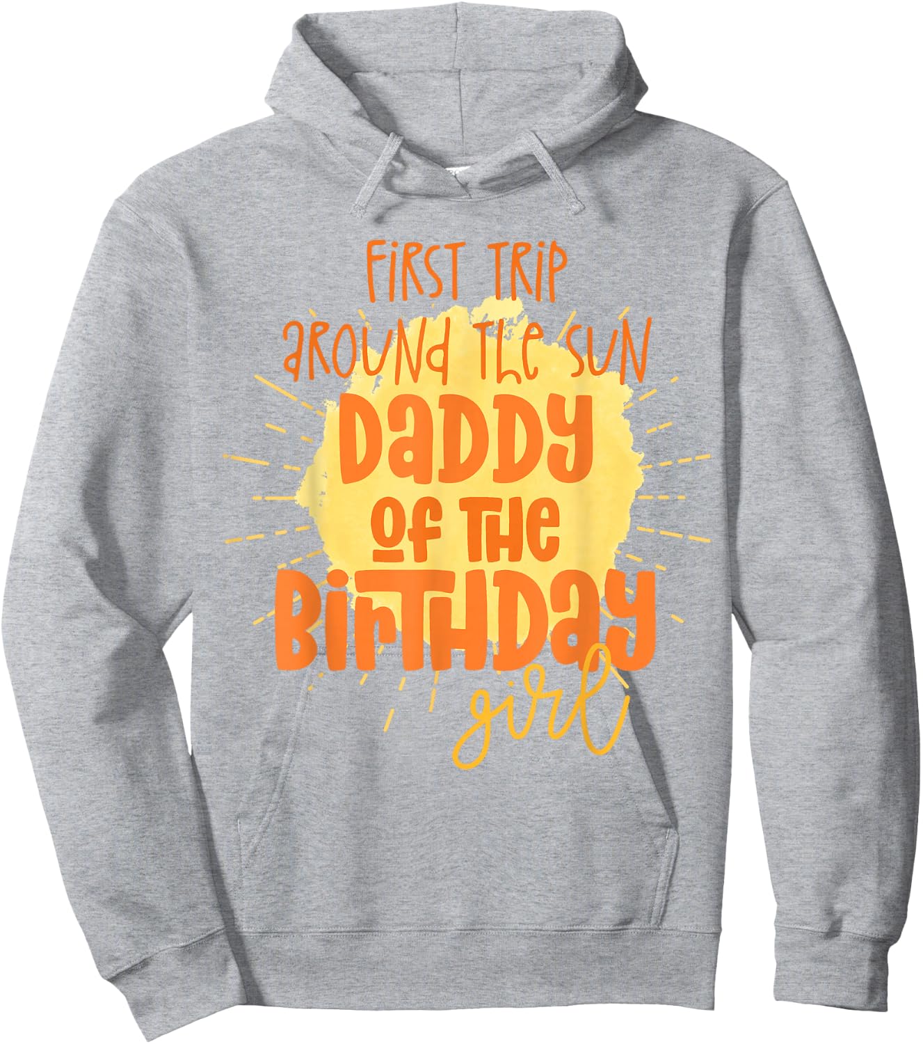 Daddy Birthday Girl First Trip Around The Sun Galaxy Party Hoodie - Hoodie | Ash