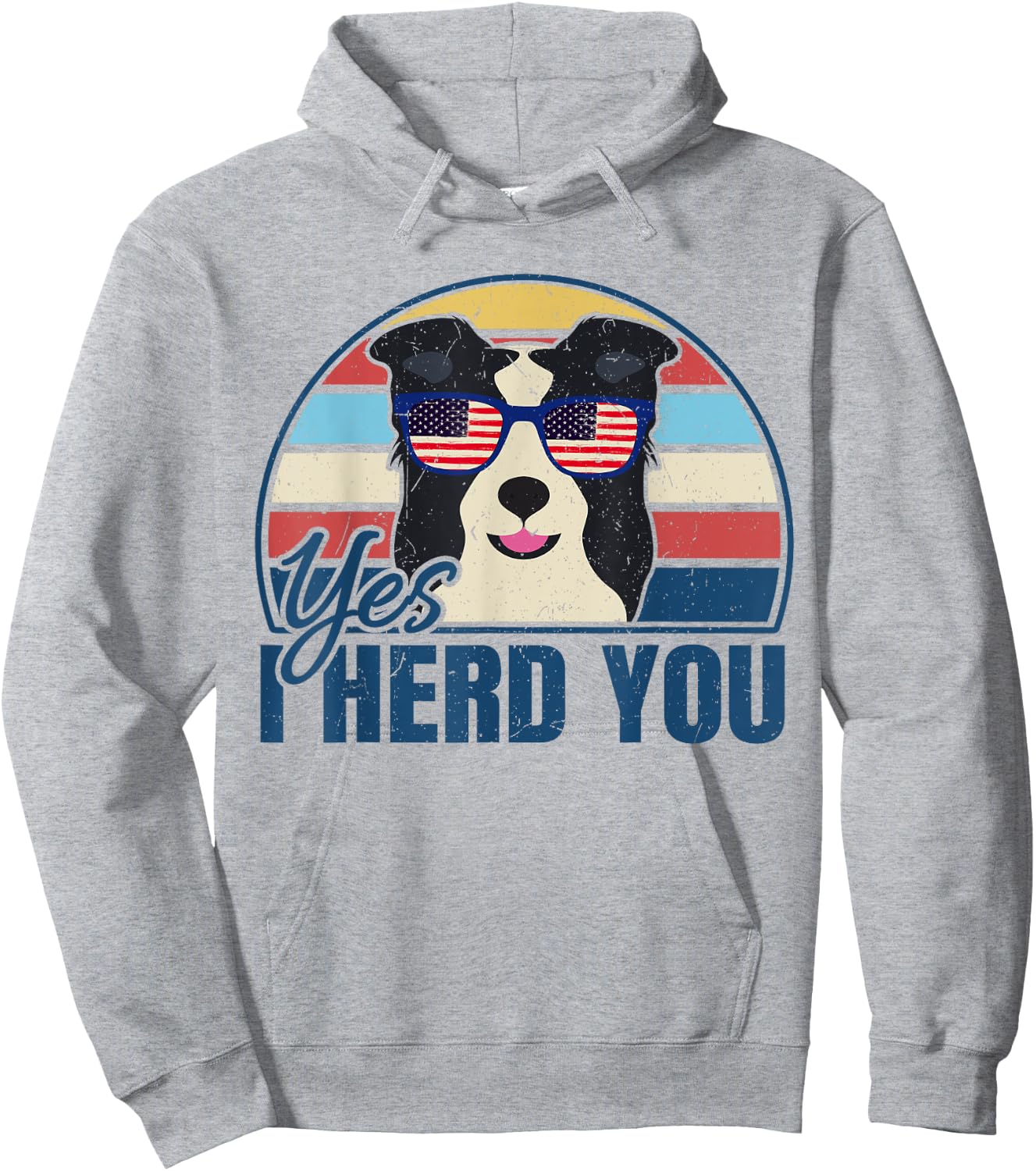 Funny Border Collie Yes I Herd You for Dog Lover Women Hoodie - Hoodie | Ash