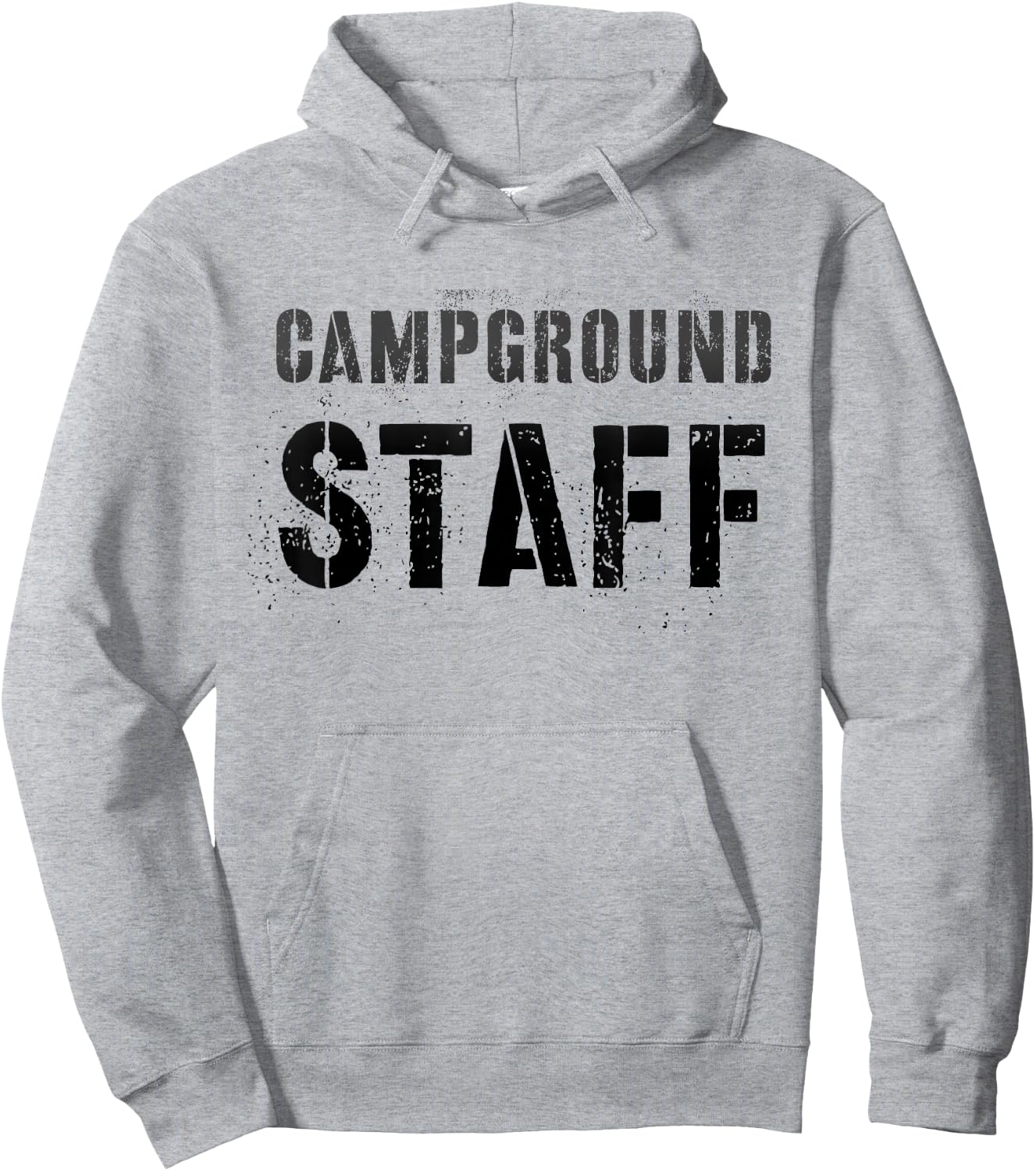 Vintage CAMPGROUND STAFF Summer Camp Host Counselor Team Hoodie - Hoodie | Ash