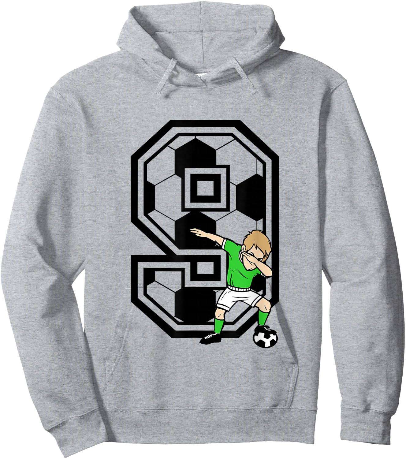 9 Year Old Boy Soccer Player 9th Birthday Kids Hoodie - Hoodie | Ash