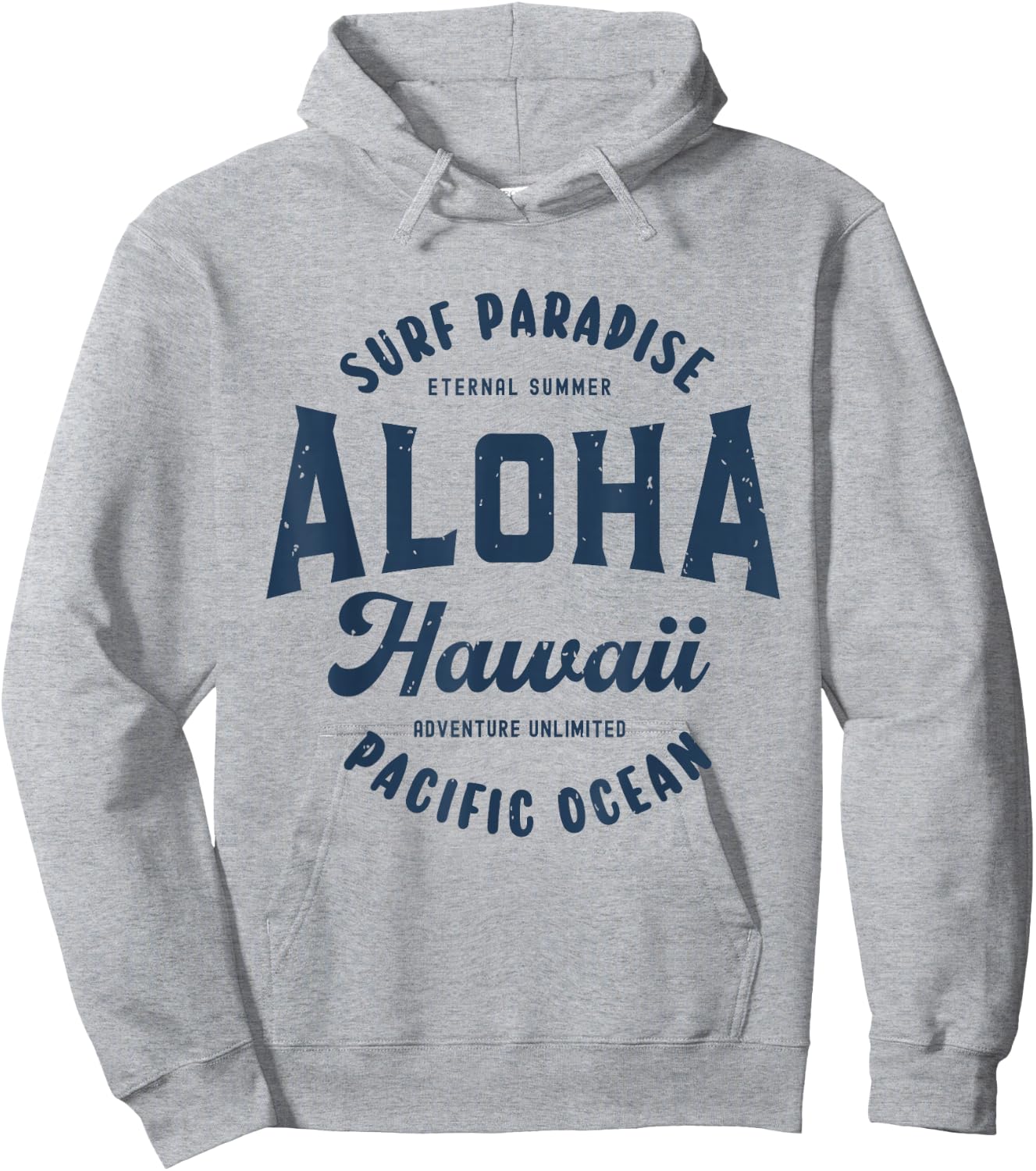 Vintage Aloha Hawaii Retro Preppy Throwback Souvenir Hoodie - Hoodie | Ash