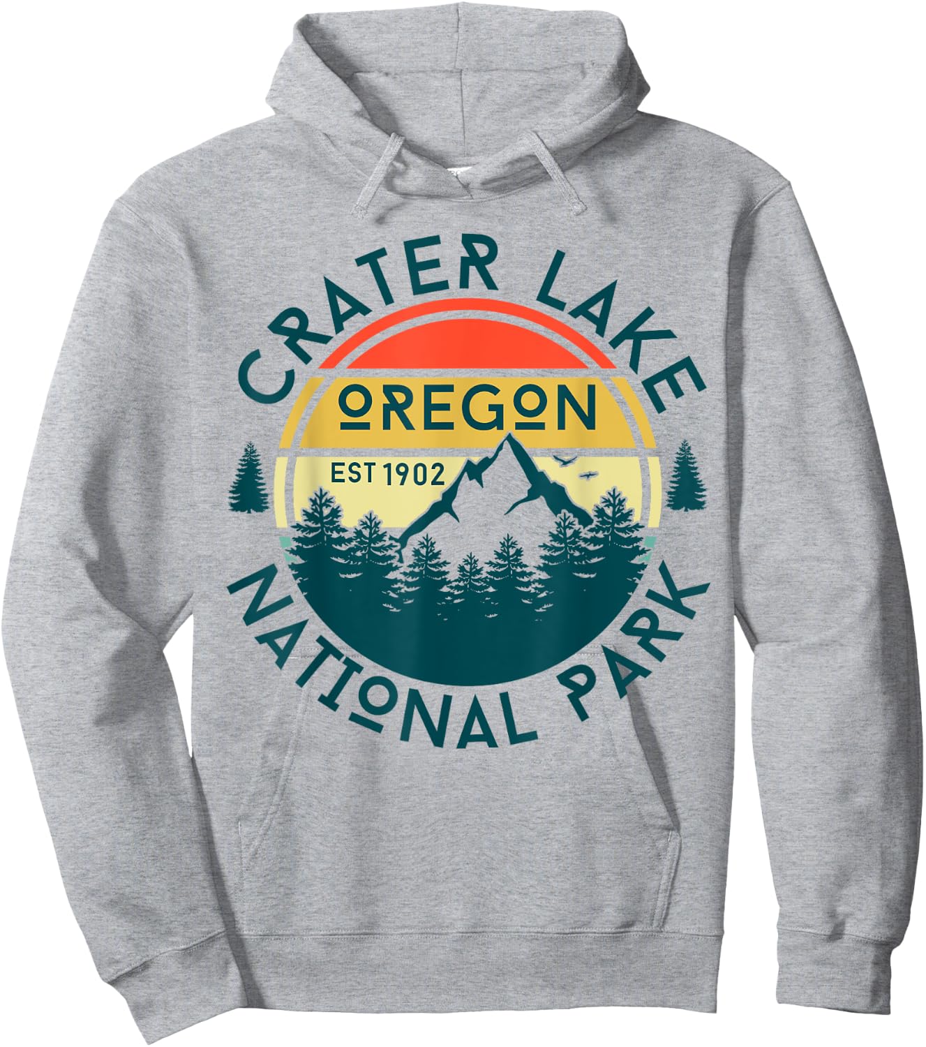 Crater Lake National Park Oregon Hiking Nature Outdoors Hoodie - Hoodie | Ash