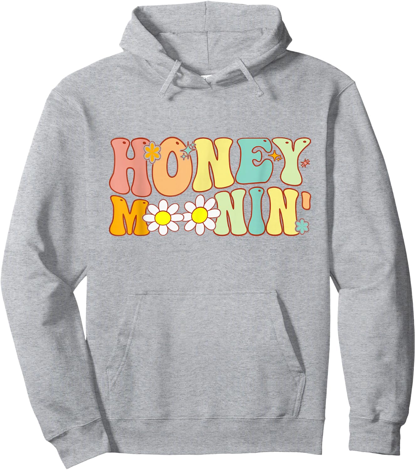 Groovy Honeymoonin Bride Bridal Shower To Honeymoon Vacation Hoodie - Hoodie | Ash