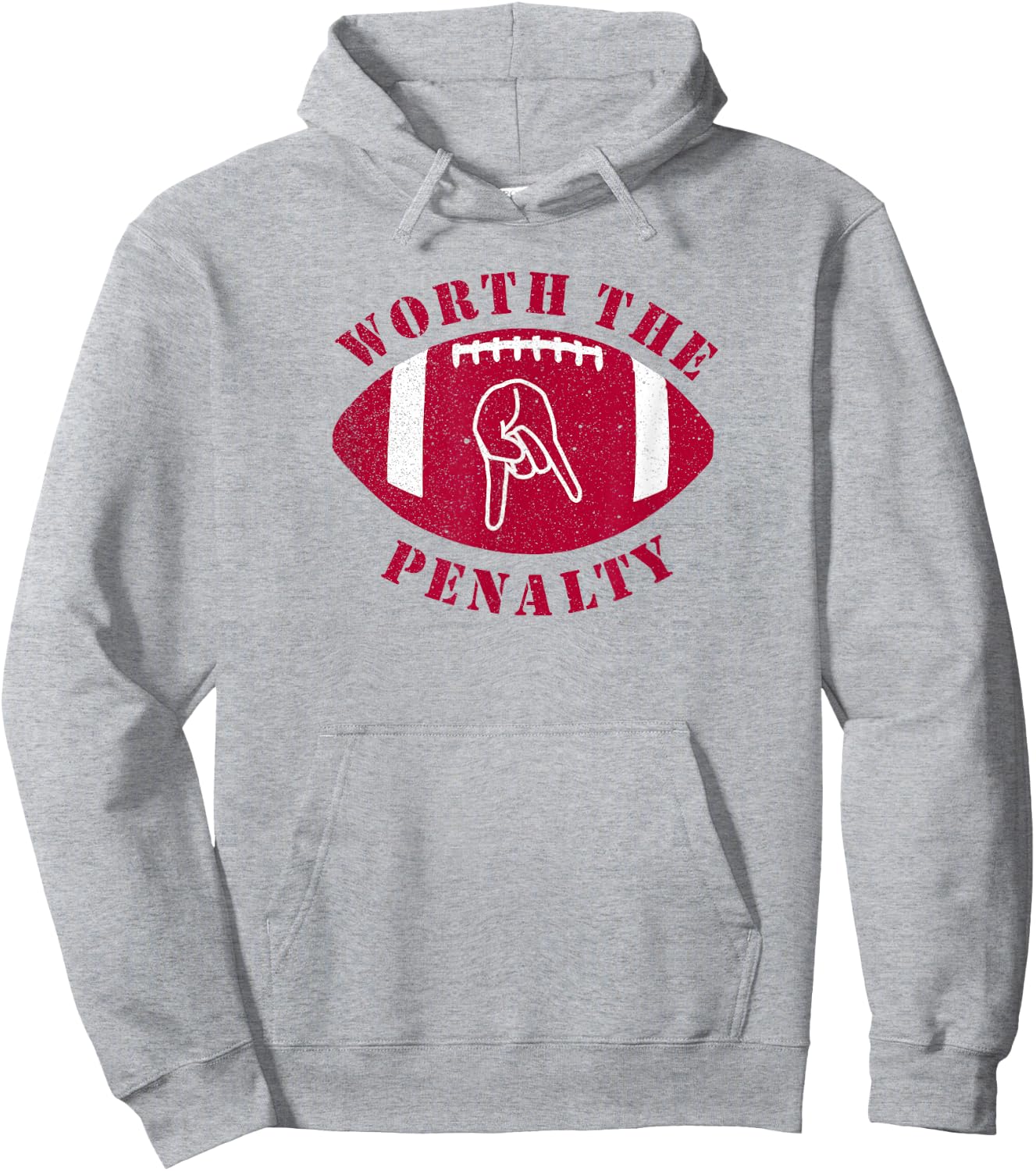 Horns Down Worth The Penalty Oklahoma Texas Red River Hoodie - Hoodie | Ash