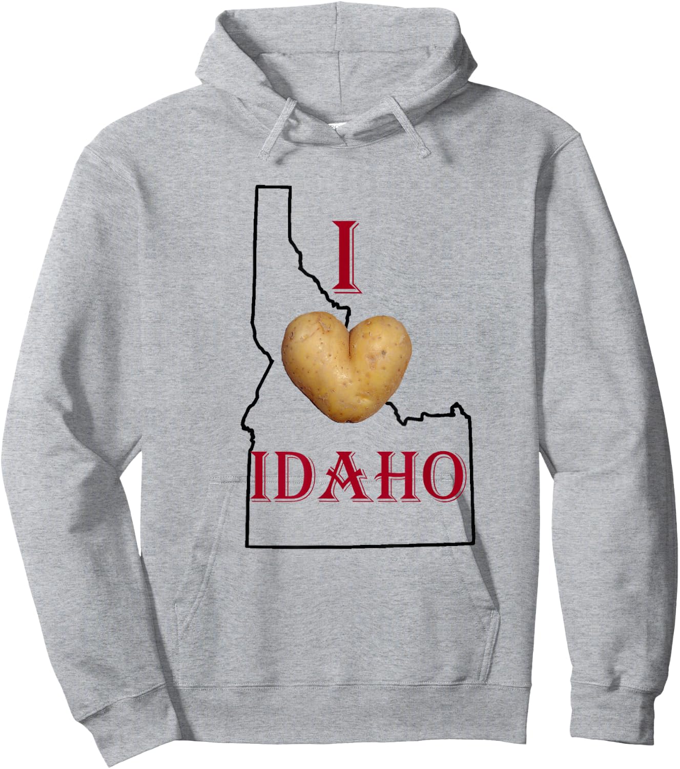 State of Idaho Idahoan Potatoes I Love Idaho Home Hoodie - Hoodie | Ash