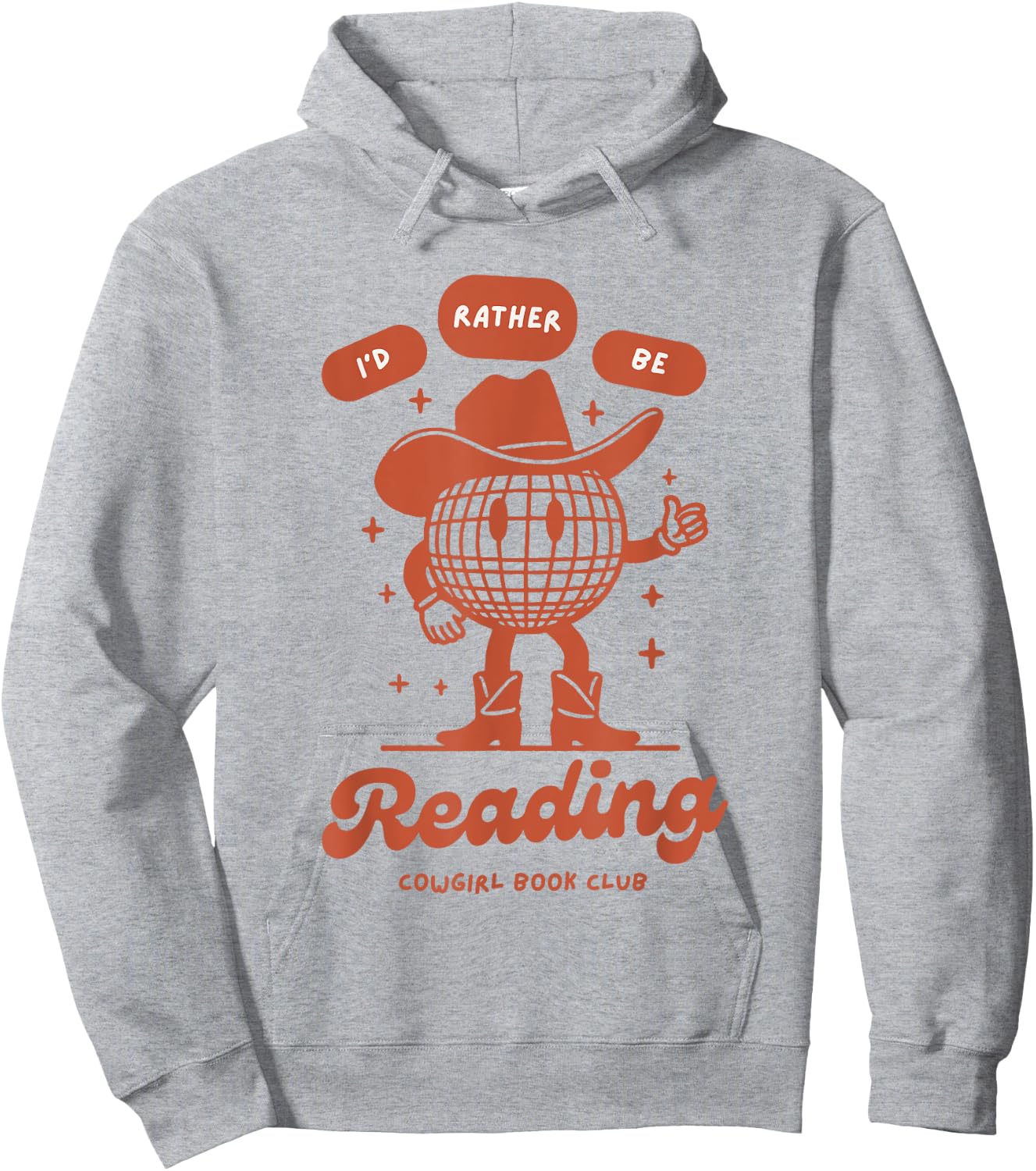 Western cowgirl reading book lover read librarian teacher Hoodie - Hoodie | Ash