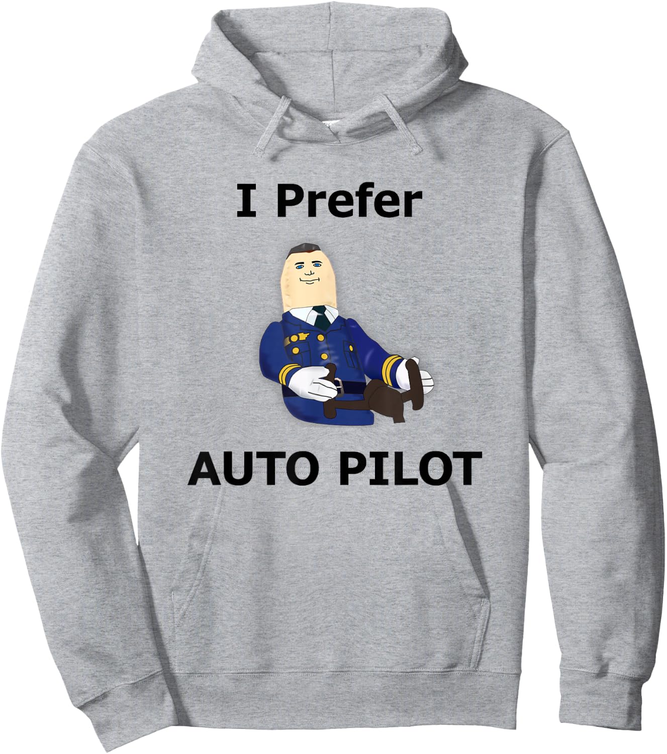I Prefer Auto Pilot Funny Aircraft Aviation Hoodie - Hoodie | Ash