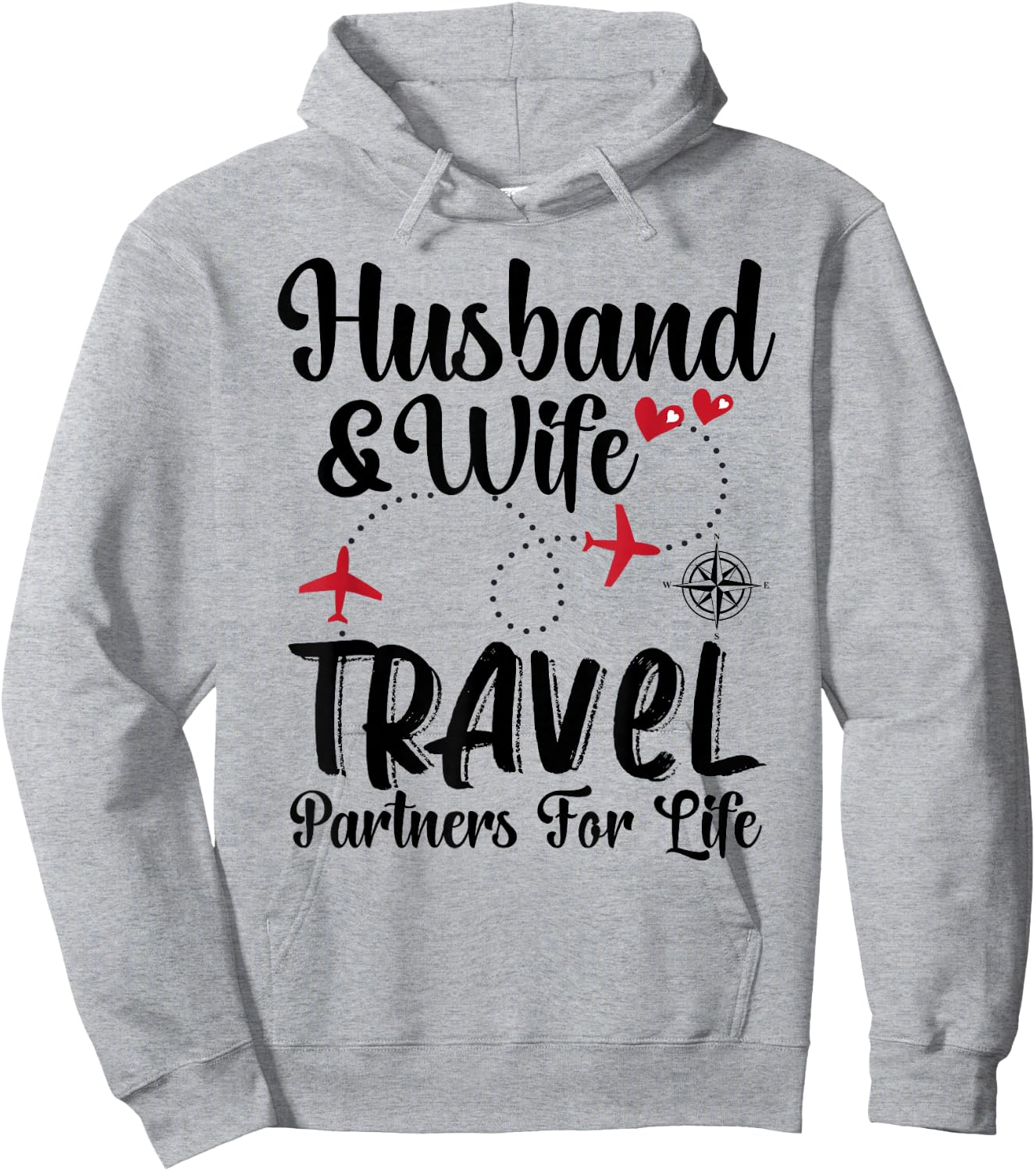 A Couple Matching Husband And Wife Travel Partners For Life Hoodie - Hoodie | Ash