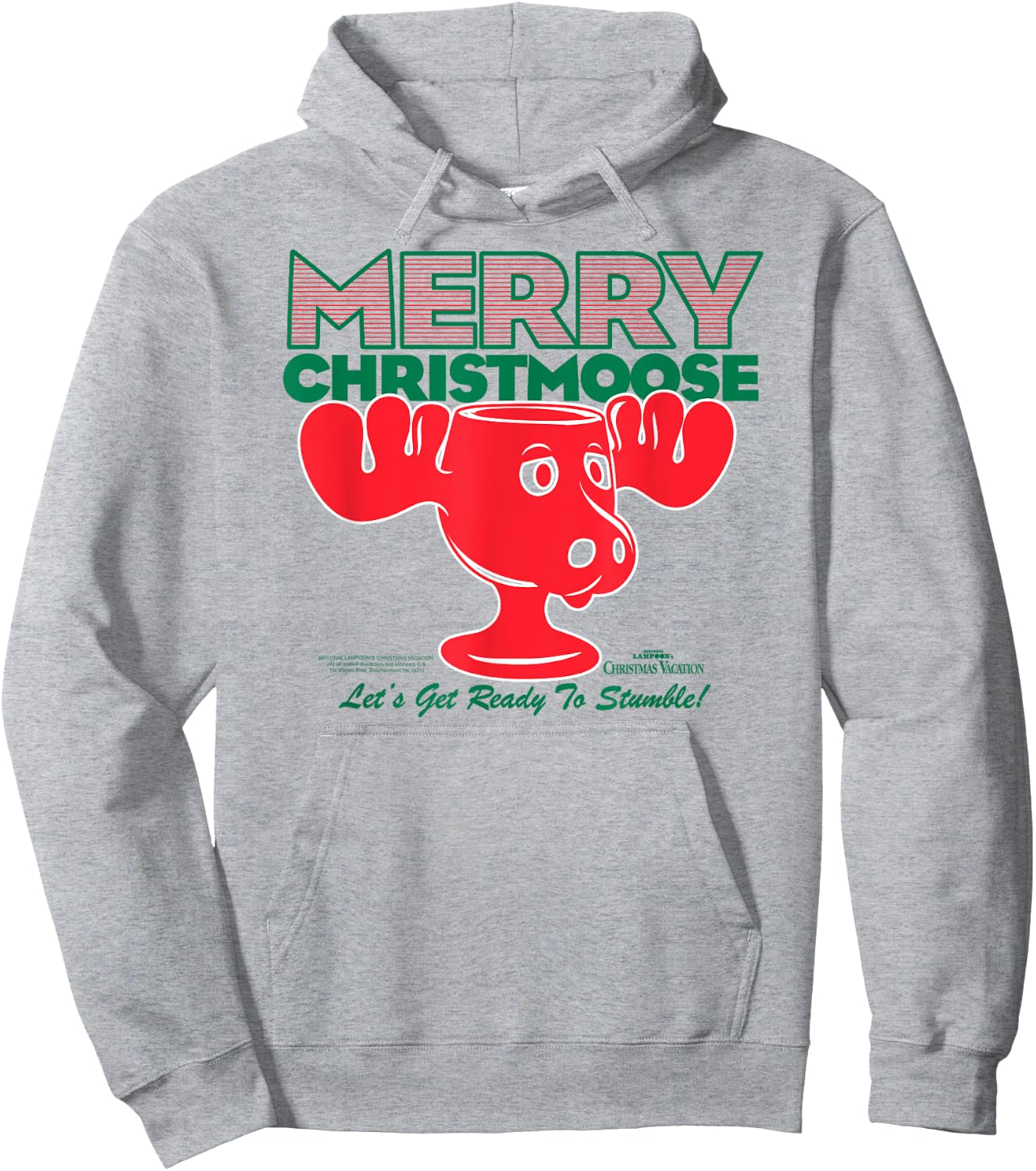 Christmas Vacation Merry Christmoose Funny Holiday Movie Hoodie - Hoodie | Ash