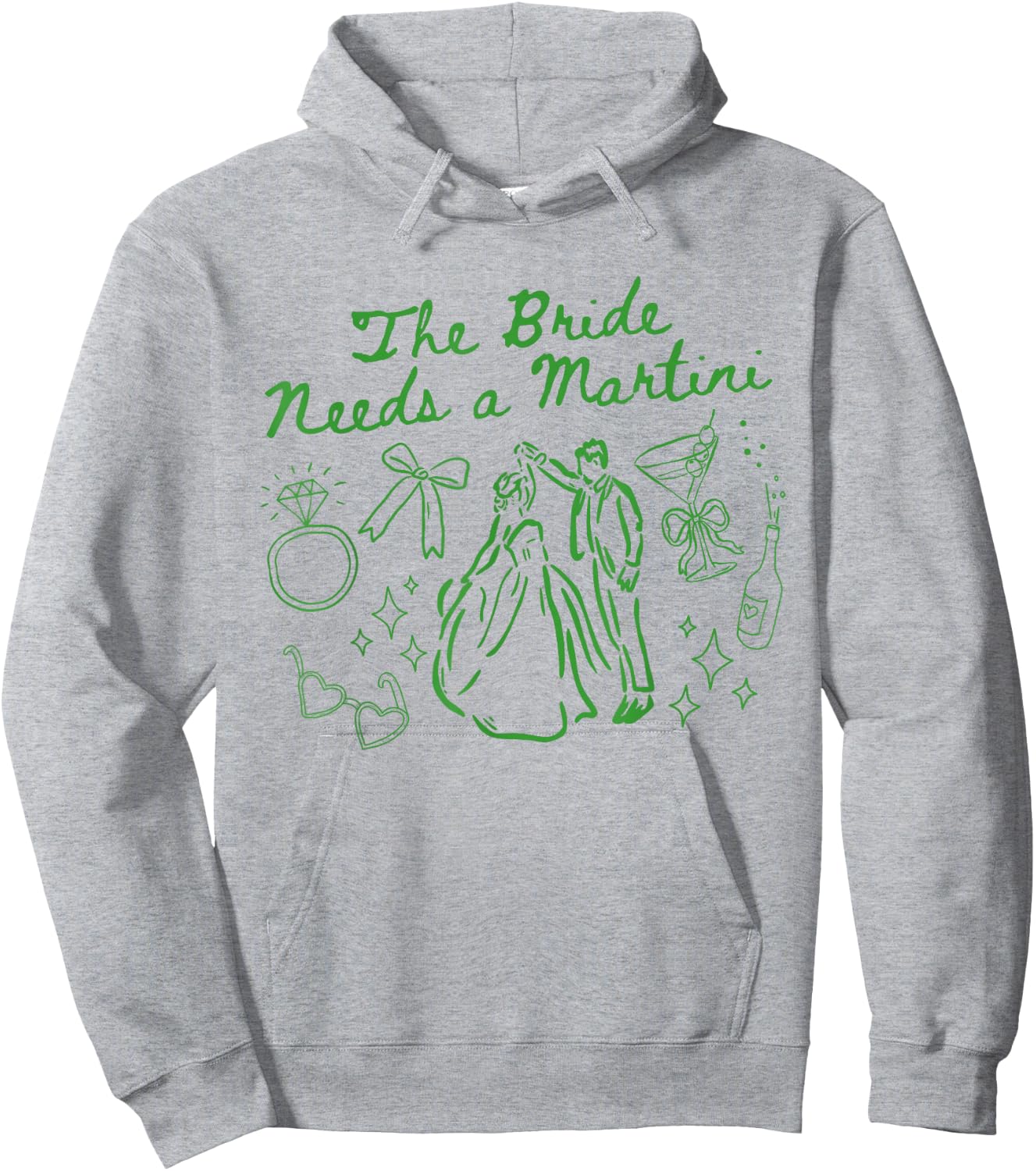 The Bride Needs a Martini Cute Cocktail Bachelorette Party Hoodie - Hoodie | Ash