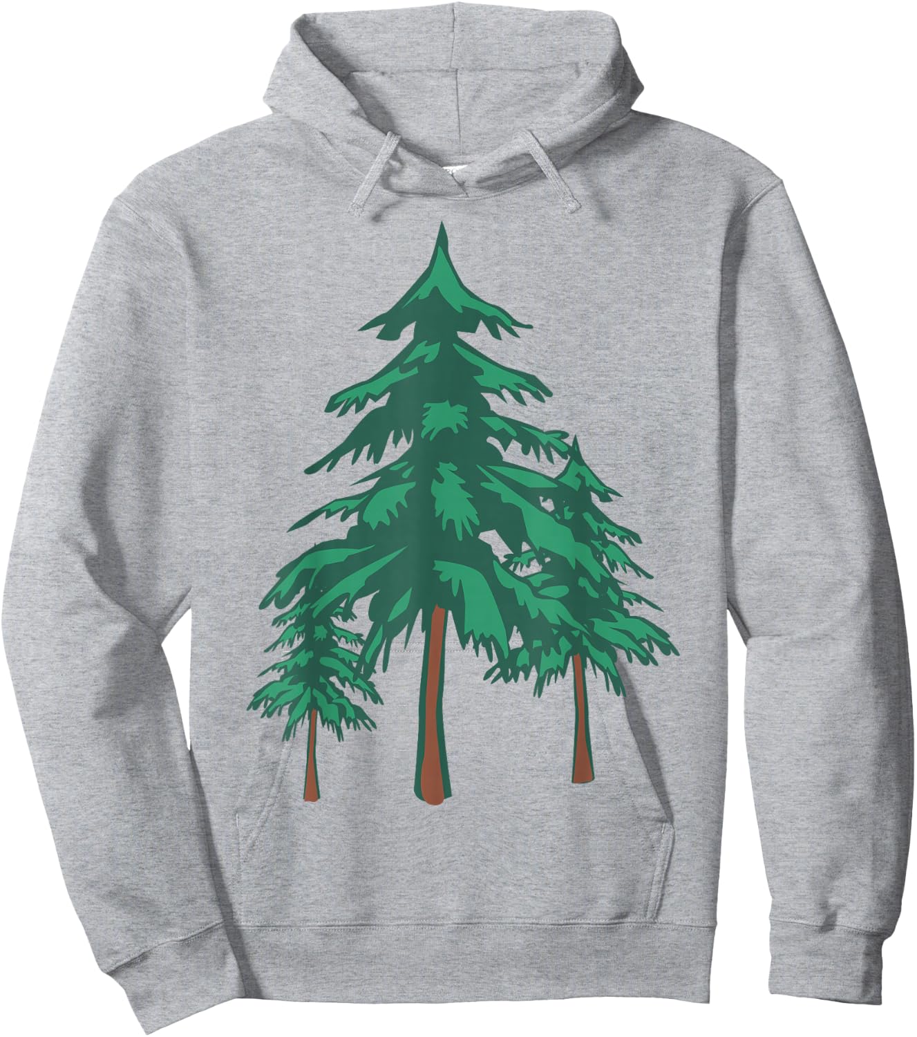 Evergreen Pine Tree Forest Camping Gift Nature Lovers Hoodie - Hoodie | Ash