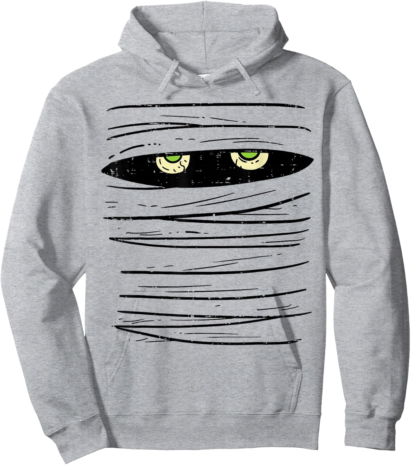Mummy Wrap Eyes Costume Funny Scary Halloween Men Women Kids Hoodie - Hoodie | Ash