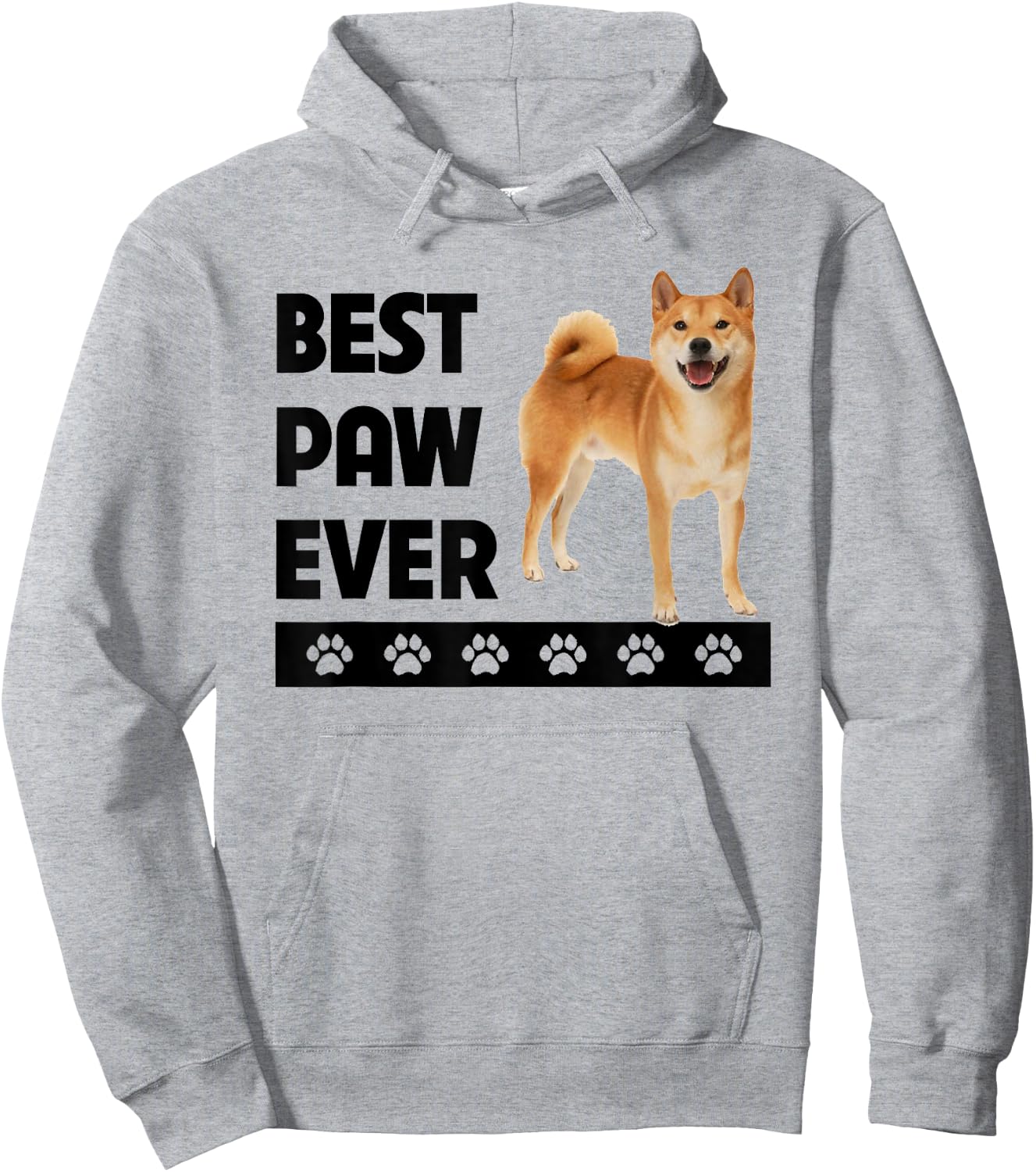 Shiba Inu Dog Dad Fathers Day Best Paw Ever Pet Parent Owner Hoodie - Hoodie | Ash