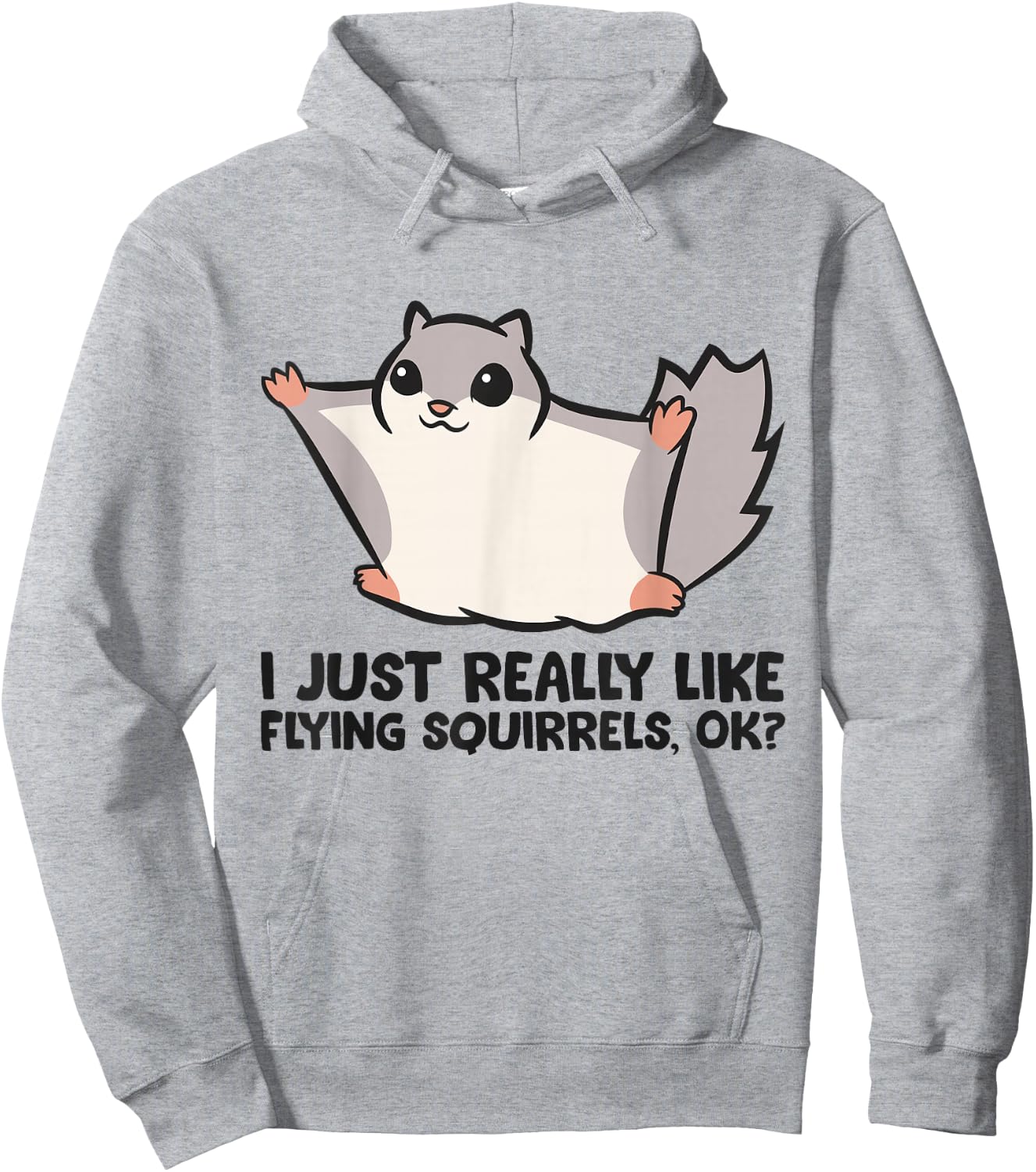 I Just Really Like Flying Squirrels Ok Cute Flying Squirrel Hoodie - Hoodie | Ash