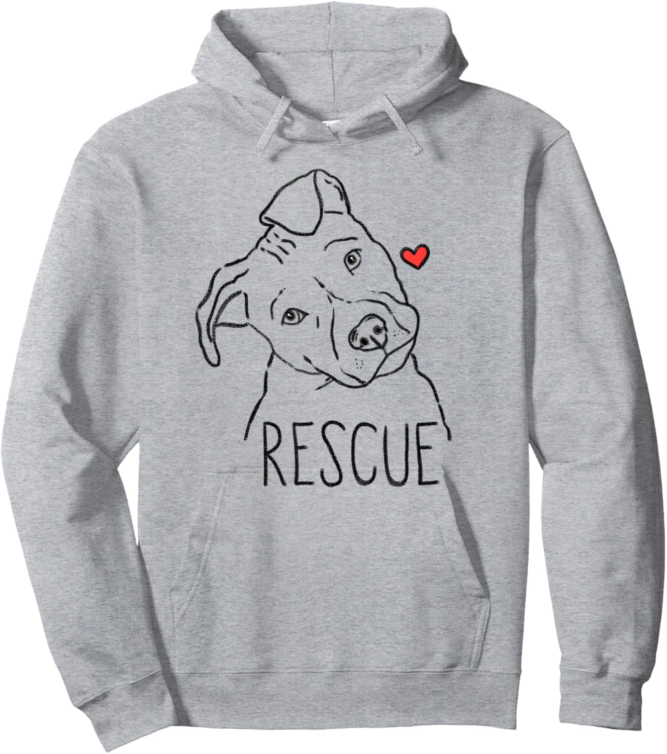 Rescue Dog, Pitbull, Rescue Mom, Adopt Don't Shop, Pittie Hoodie - Hoodie | Ash