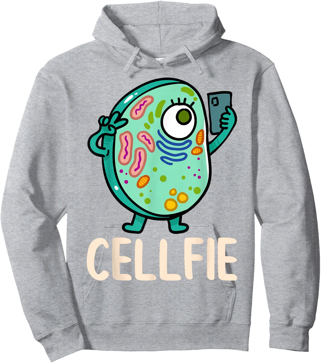 Cell Fie Funny Cellfie Selfie Biology Science Teacher Hoodie - Hoodie | Ash