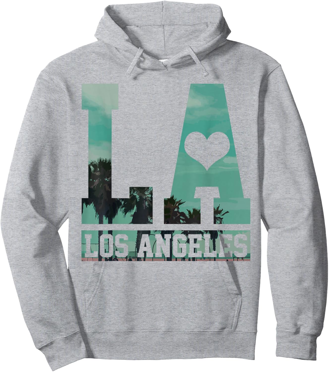 Los Angeles Vintage California USA America Souvenir Hoodie - Hoodie | Ash