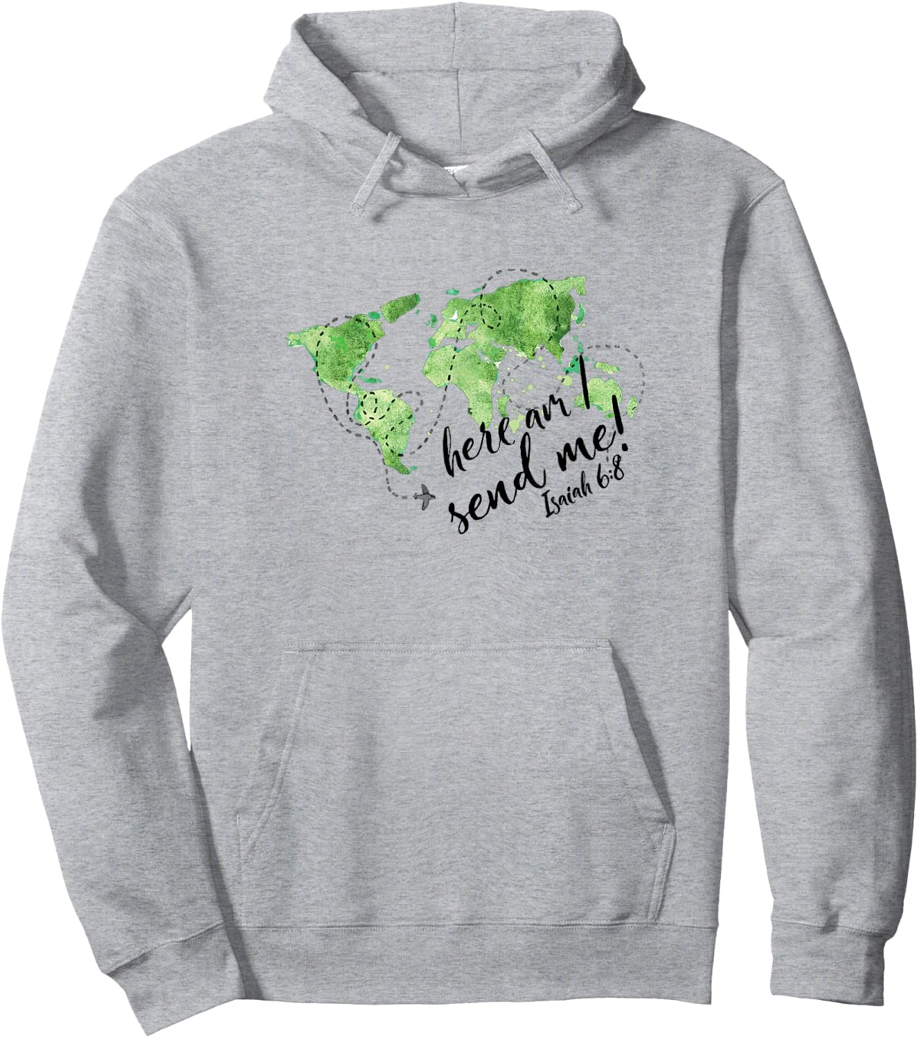 Christian Missionary Pilot Aviation Isaiah 6:8 Mission Trip Hoodie - Hoodie | Ash