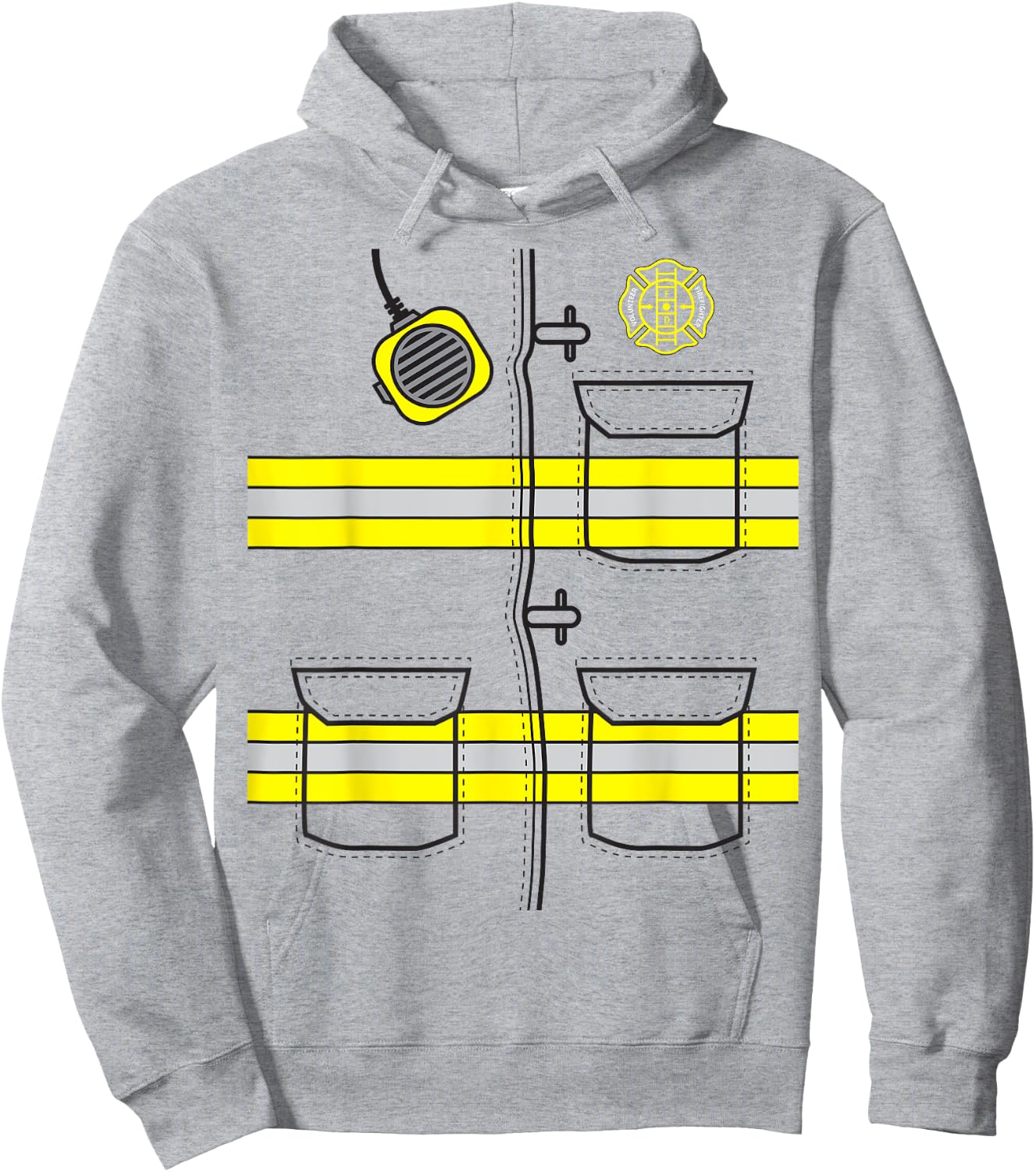 Firefighter Costume DIY Halloween Costume Hoodie - Hoodie | Ash