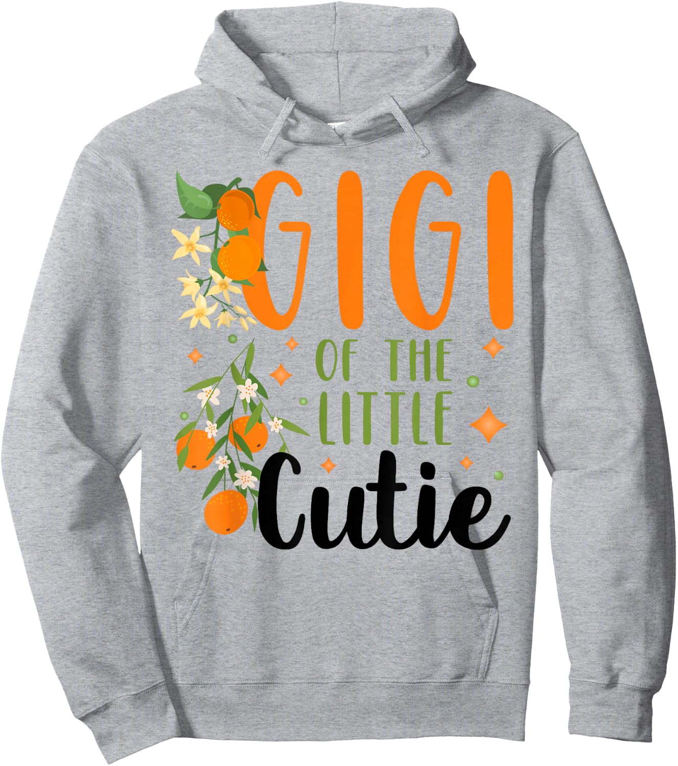 Gigi Little Cutie Baby Shower Orange 1st Birthday Party Hoodie - Hoodie | Ash