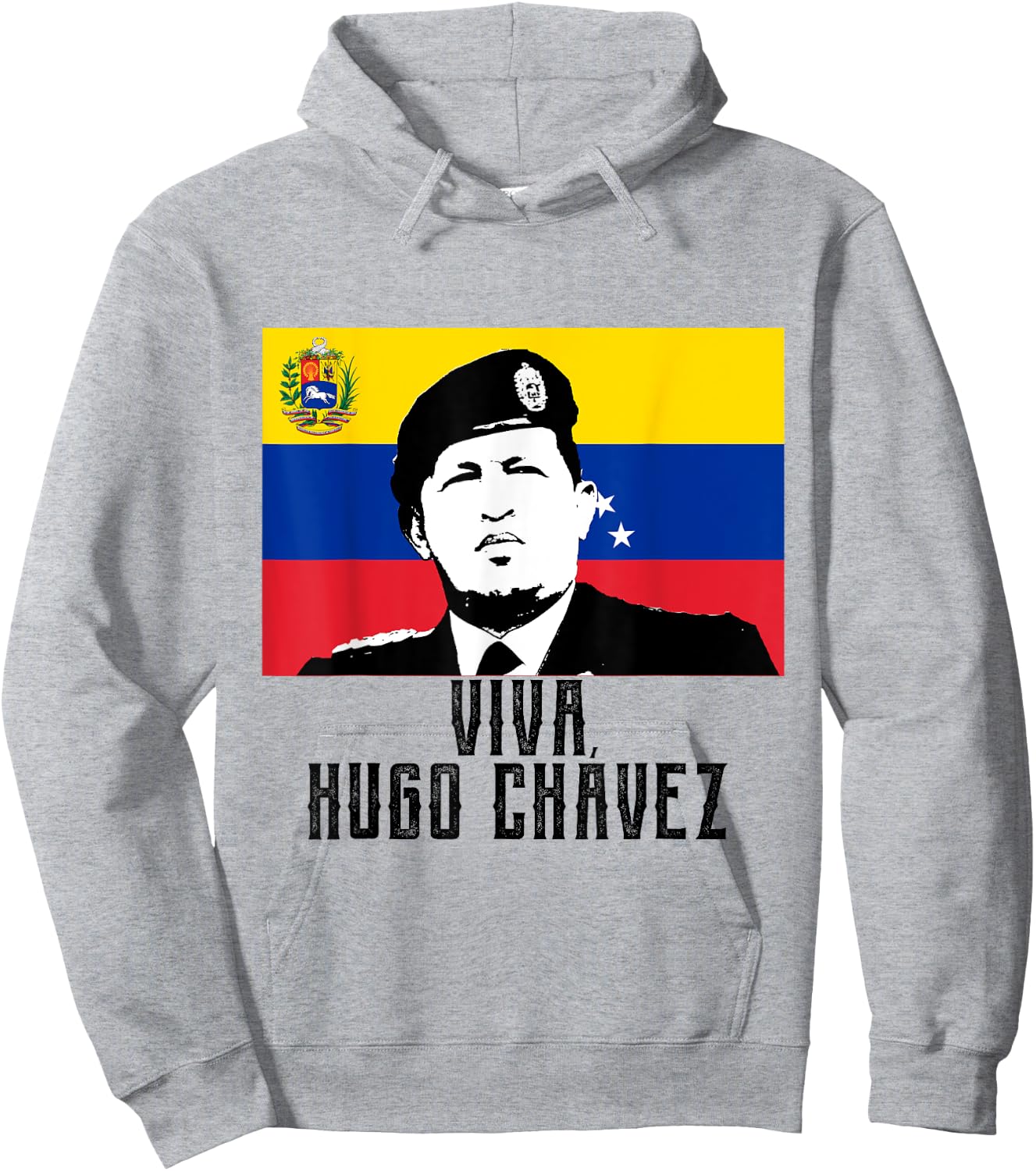 Long Live Hugo Chávez - Venezuela Flag Hoodie - Hoodie | Ash