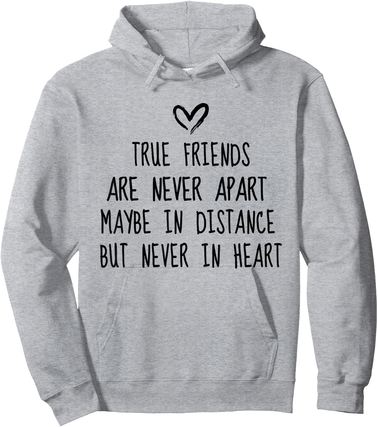 Best Friend BFF Funny Long Far Distance Friendship Hoodie - Hoodie | Ash