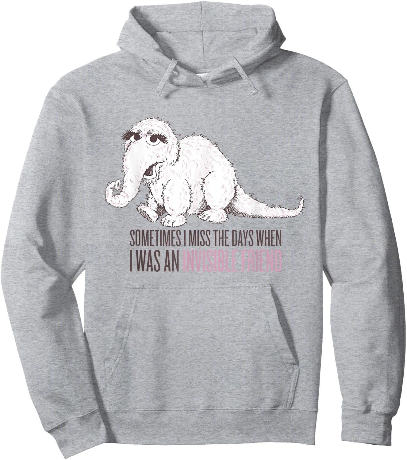 Sesame Street Snuffleupagus Sometimes I Miss The Days Hoodie - Hoodie | Ash