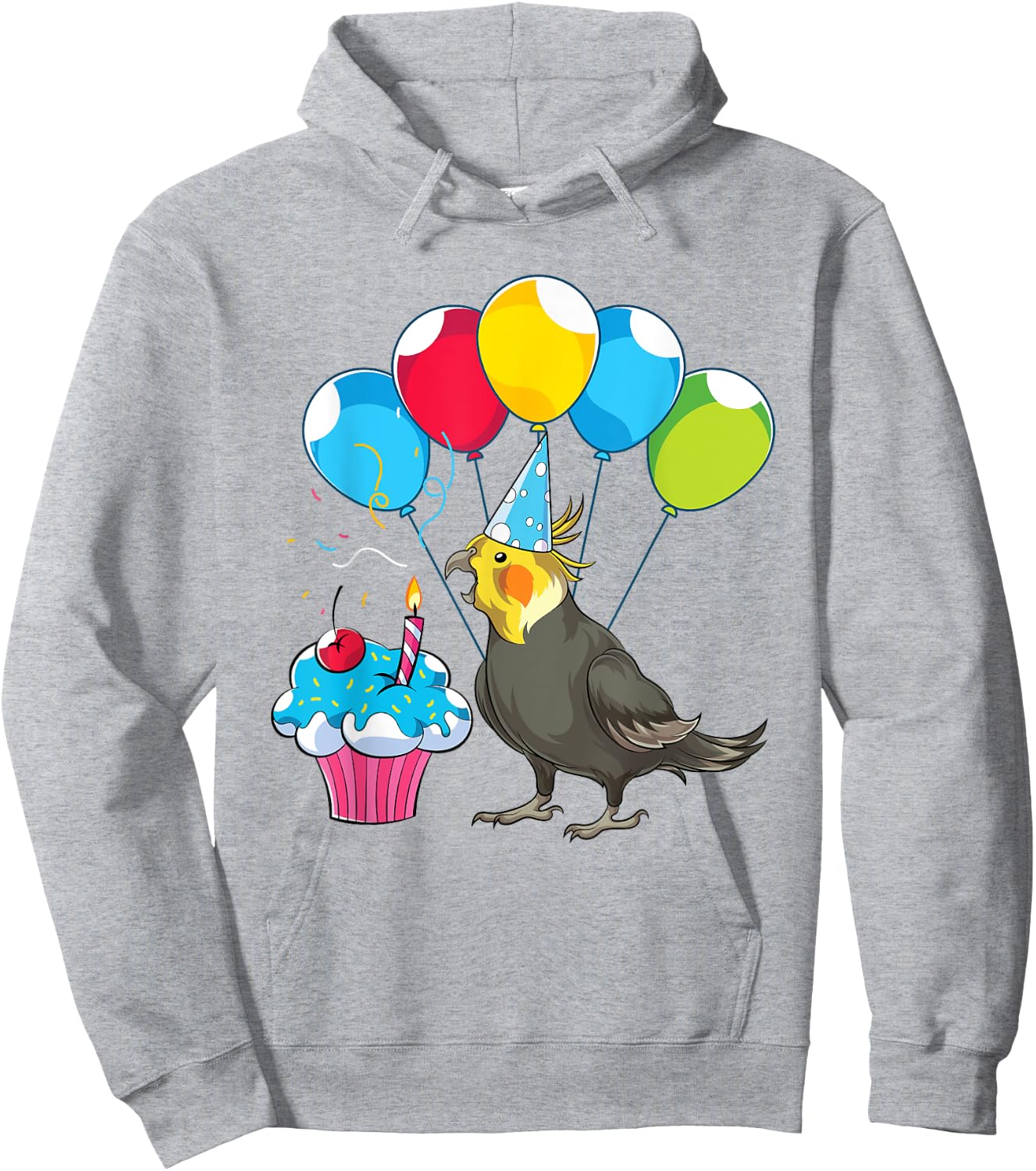 Cockatiel Lover Kids Birthday Parrot Animal Bird Cockatiel Hoodie - Hoodie | Ash