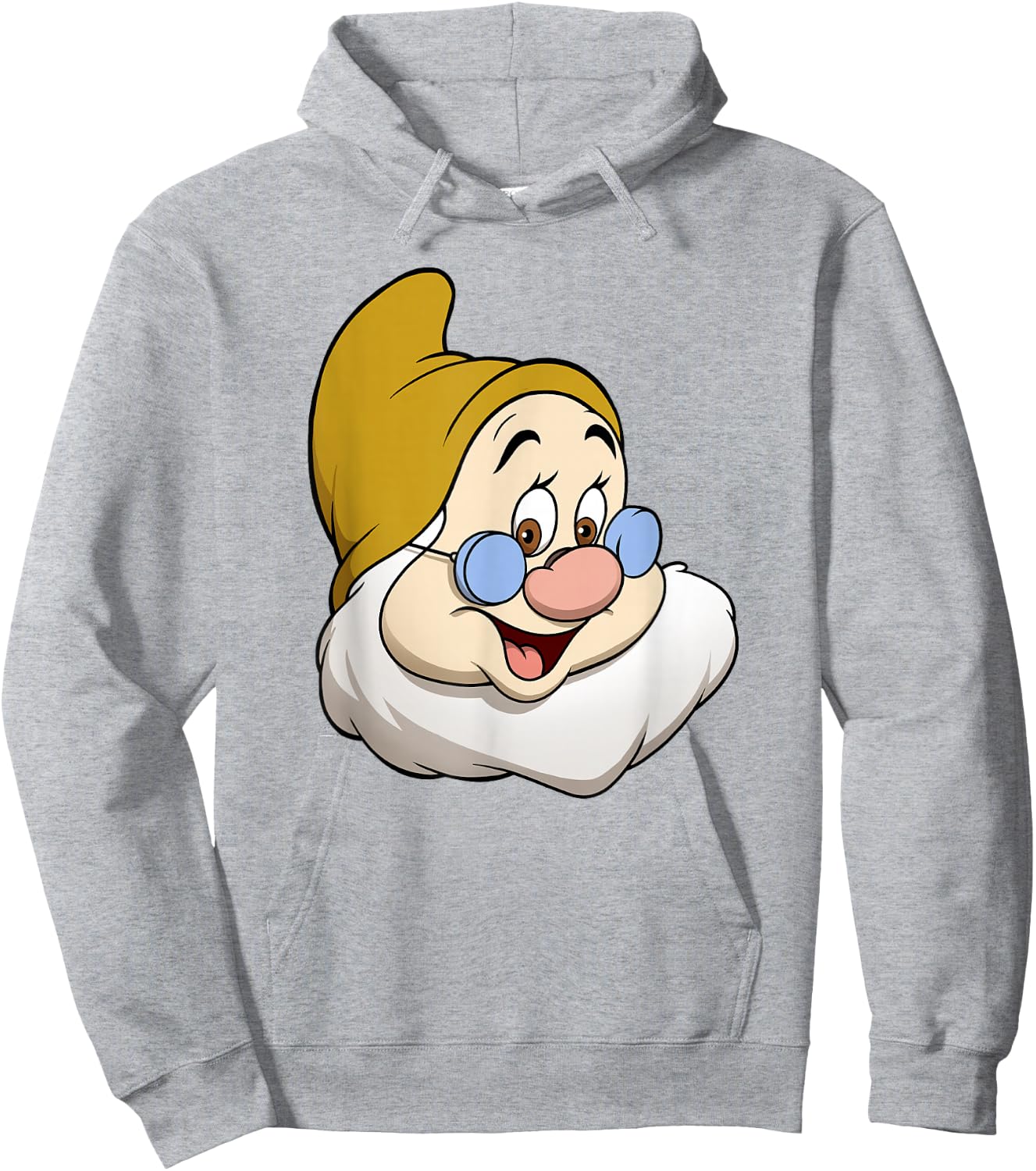 Disney Snow White And The Seven Dwarfs Doc Big Face Hoodie - Hoodie | Ash