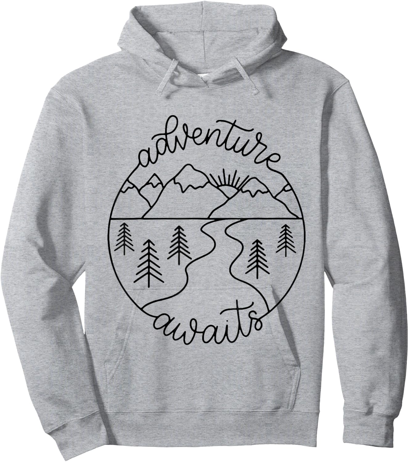 Happy Camper Adventure Awaits Summer Vacation Gift Hoodie - Hoodie | Ash