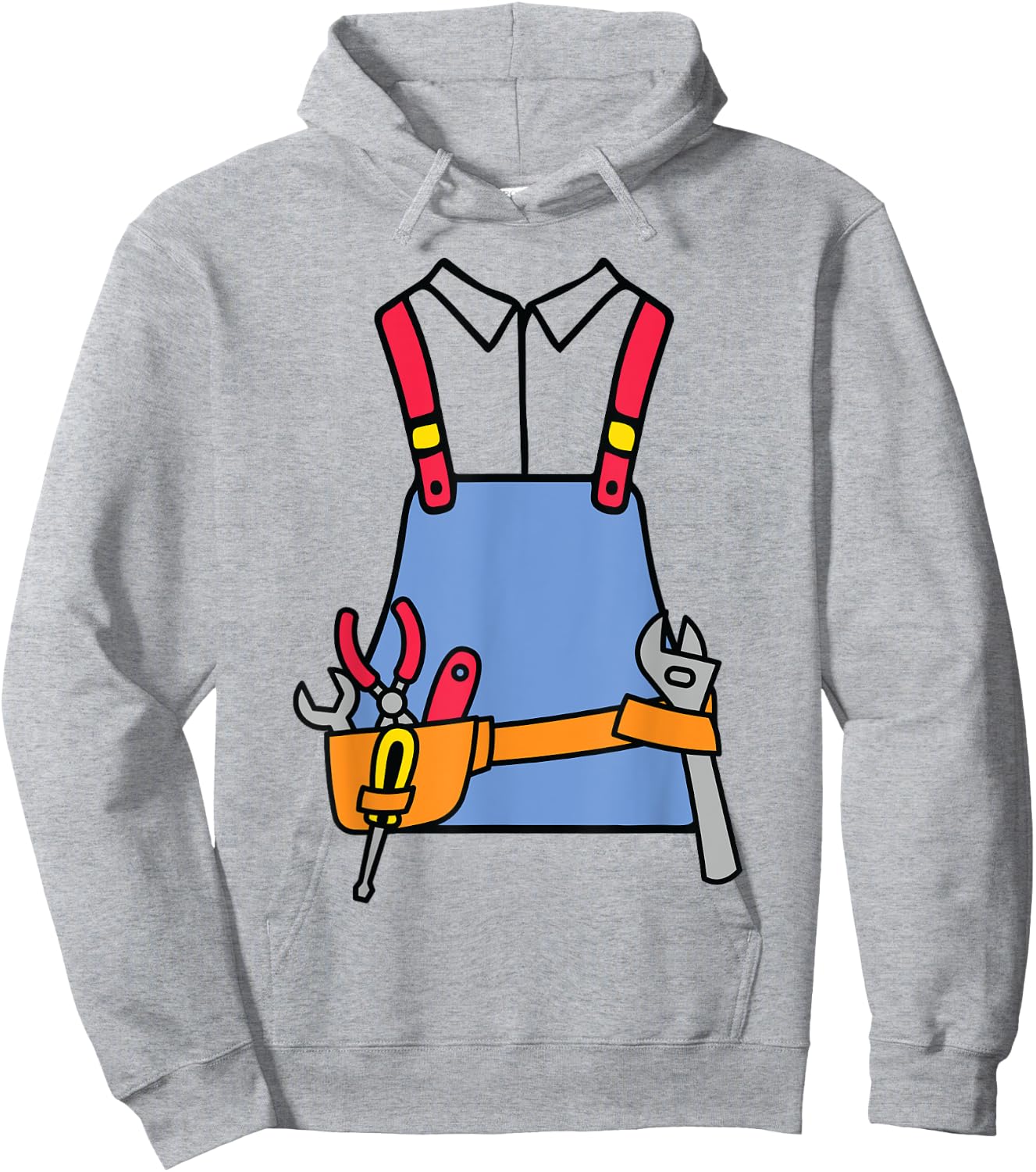 Plumber Costume Kids Plumber Halloween Birthday Costume Boys Hoodie - Hoodie | Ash