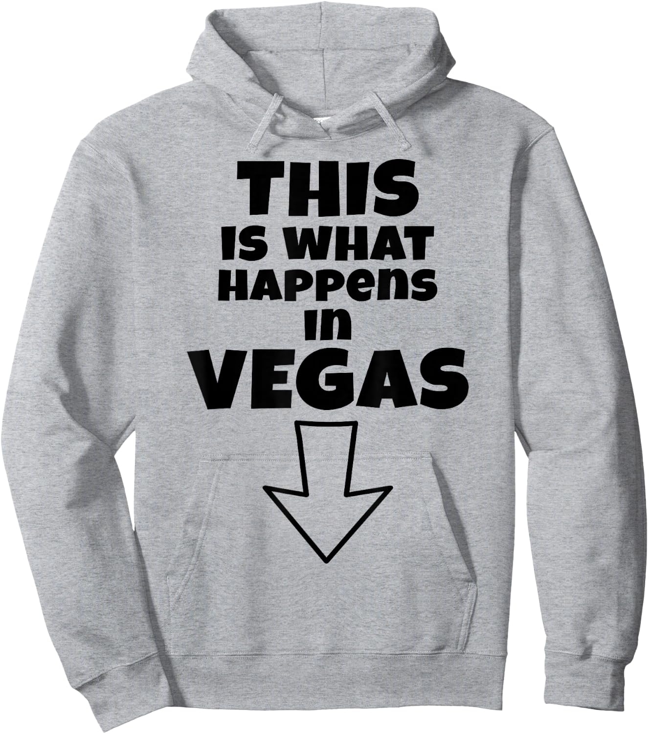 Funny This is What Happens in Vegas Down Arrow Vacation Hoodie - Hoodie | Ash