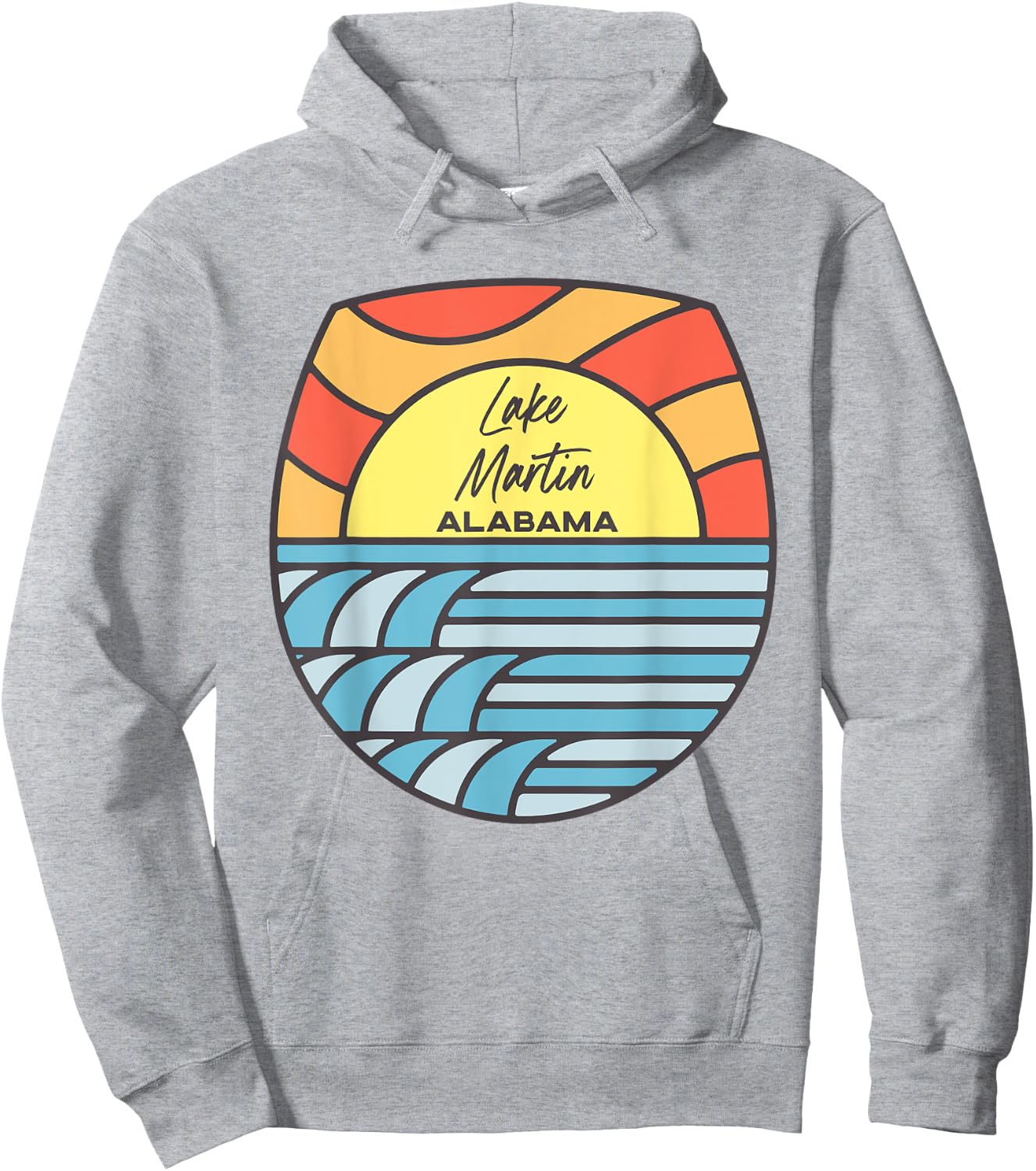 Lake Martin Alabama AL Sunset Souvenir Hoodie - Hoodie | Ash