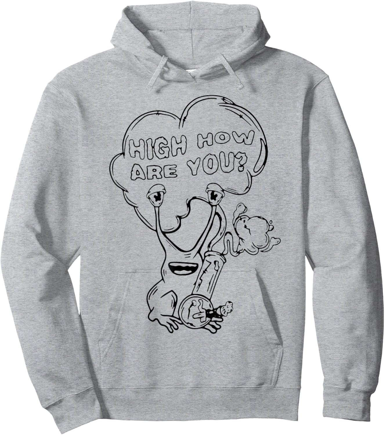 High How are You Daniel Johnston Frog funny 420 weed smoker Hoodie - Hoodie | Ash