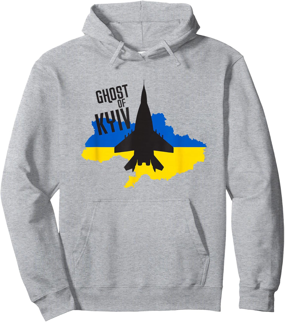 Ghost of Kyiv - MIG 29 Fight Pilot Ace of Ukraine Hoodie - Hoodie | Ash