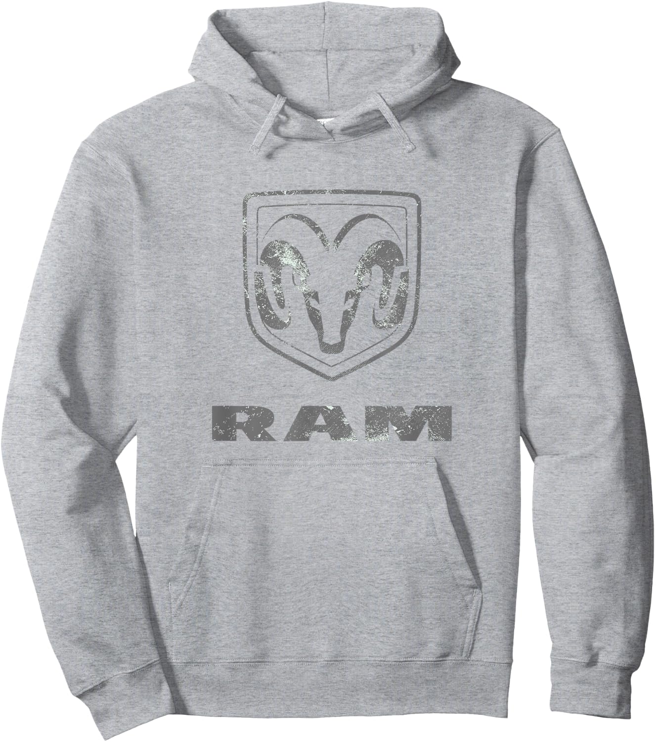 RAM Trucks Logo Distressed Hoodie - Hoodie | Ash