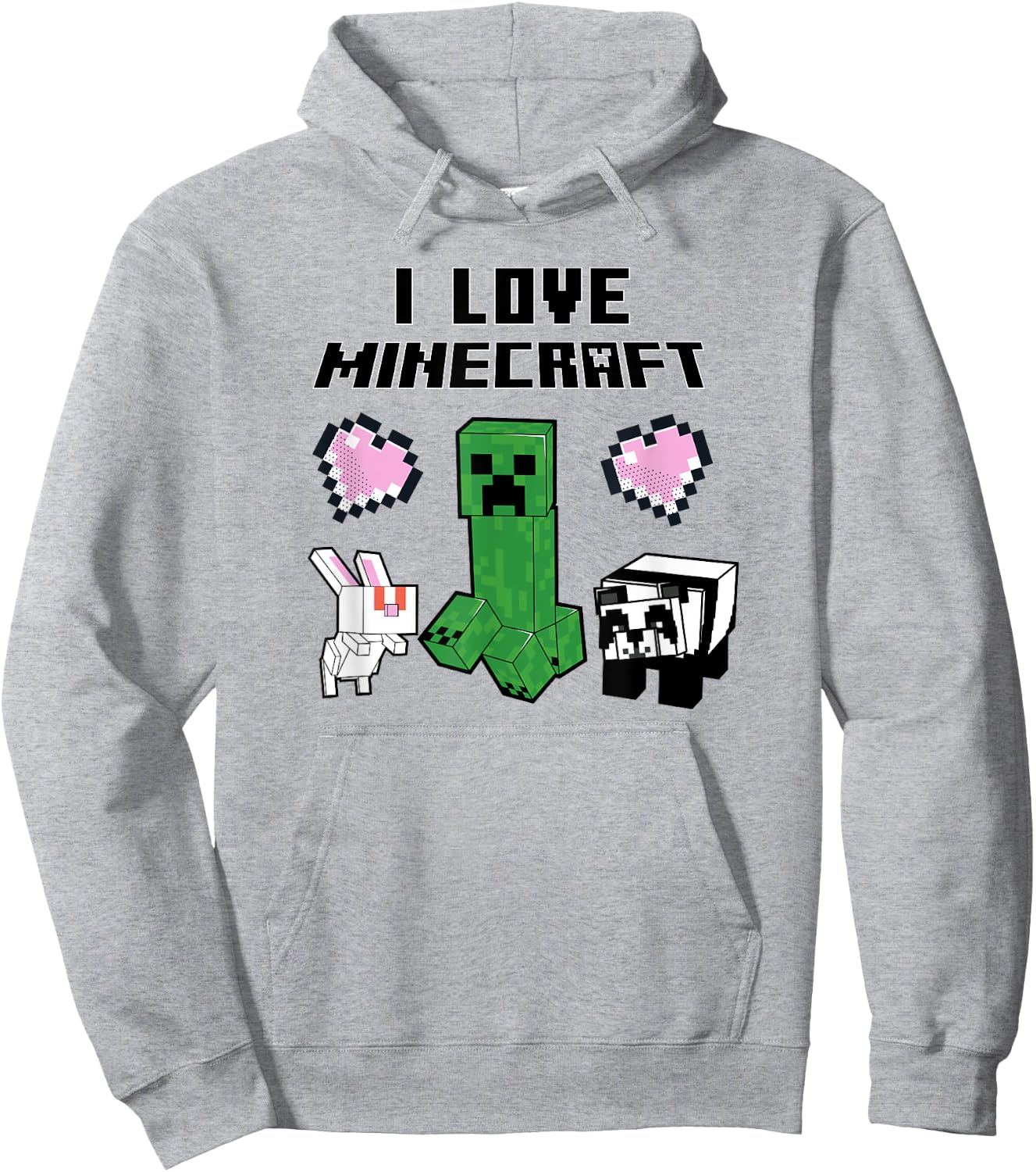 Minecraft Mob Group I Love Minecraft Poster Hoodie - Hoodie | Ash