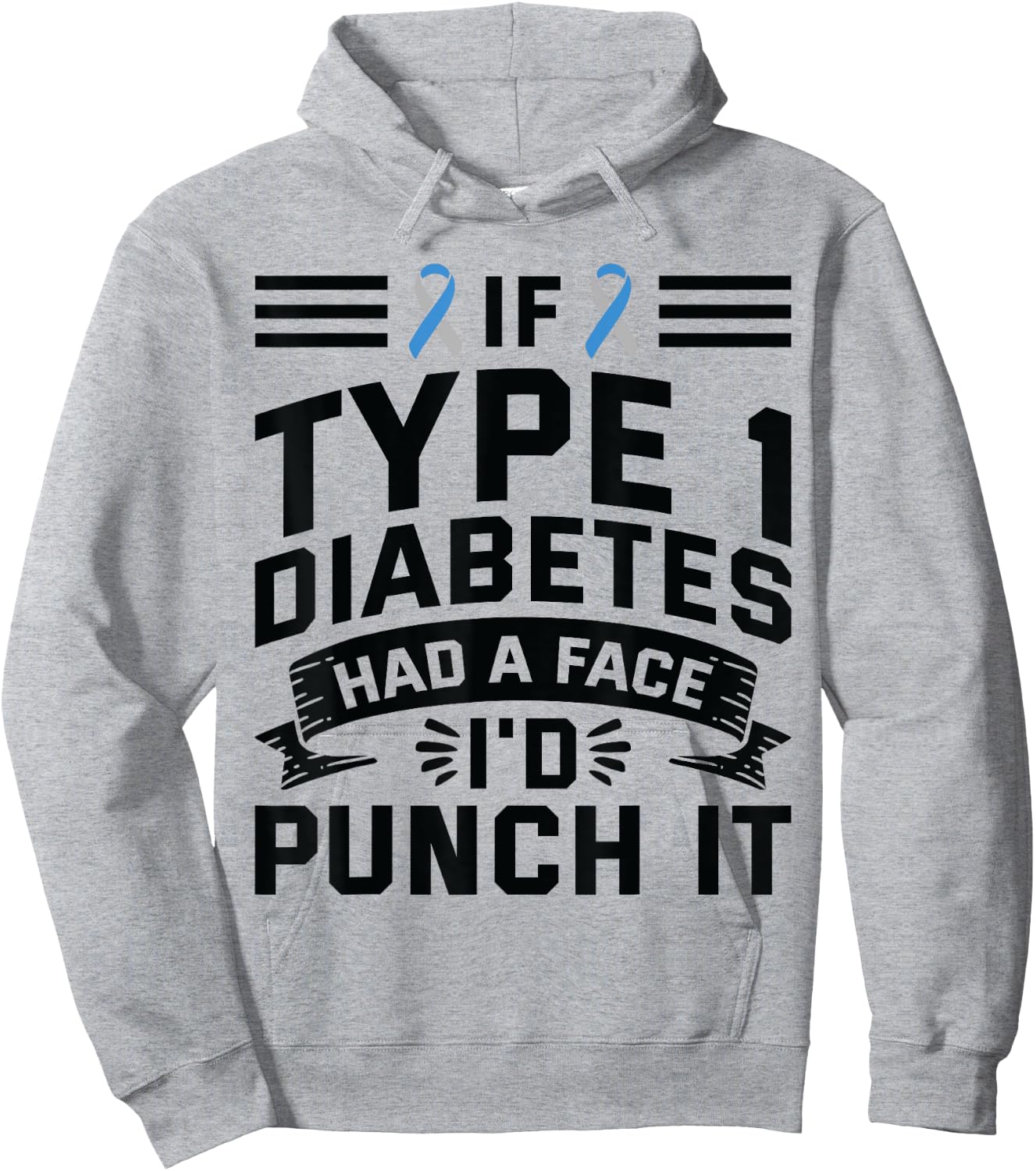 If Diabetes Had Face Punch It - Type 1 Diabetes Awareness Hoodie - Hoodie | Ash