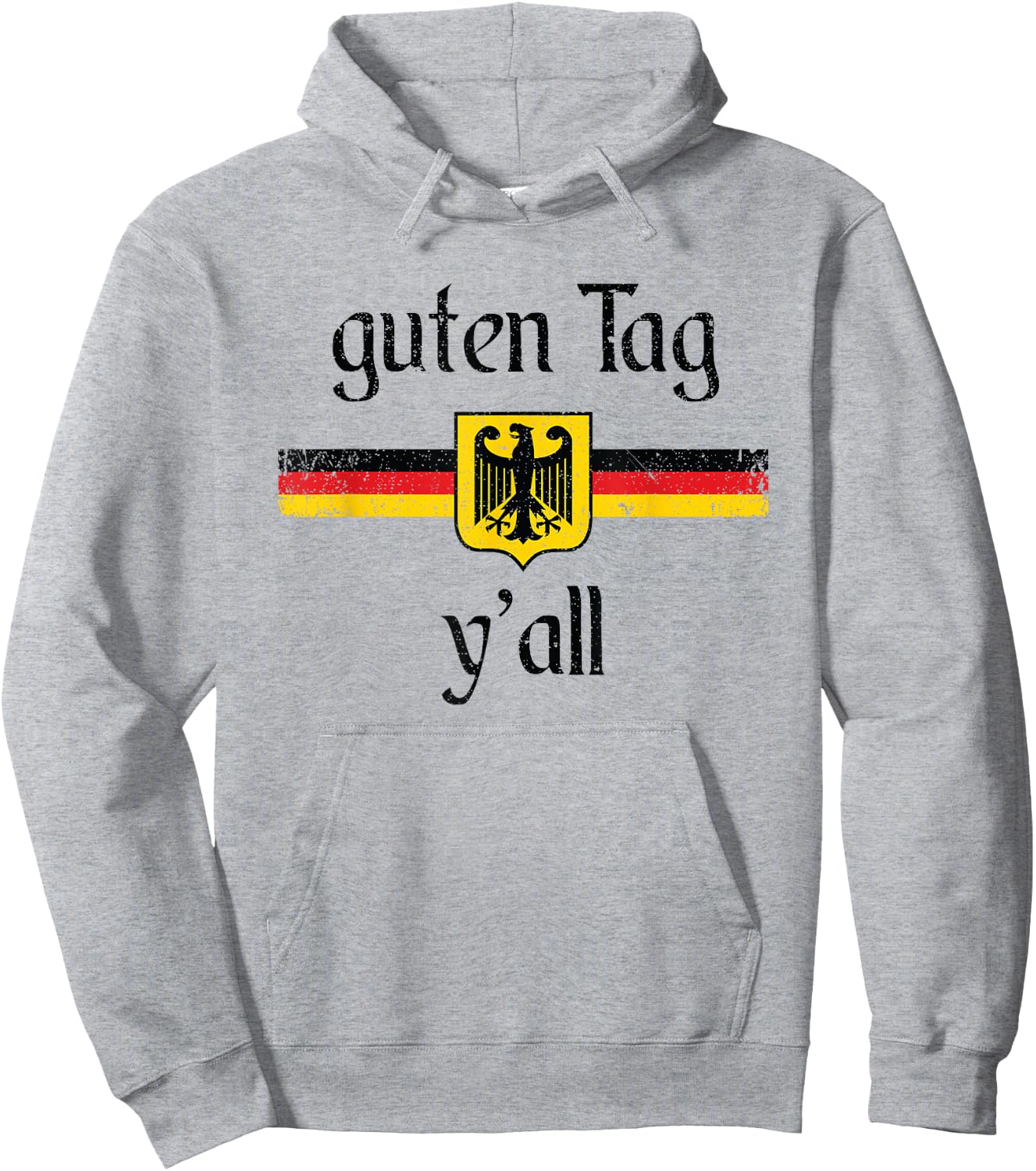 Oktoberfest German Flag Eagle Festival Hello Y'all Hoodie - Hoodie | Ash