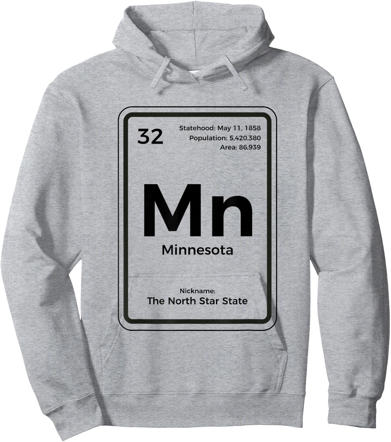Minnesota Shirt Periodic Table North Star State Hoodie - Hoodie | Ash