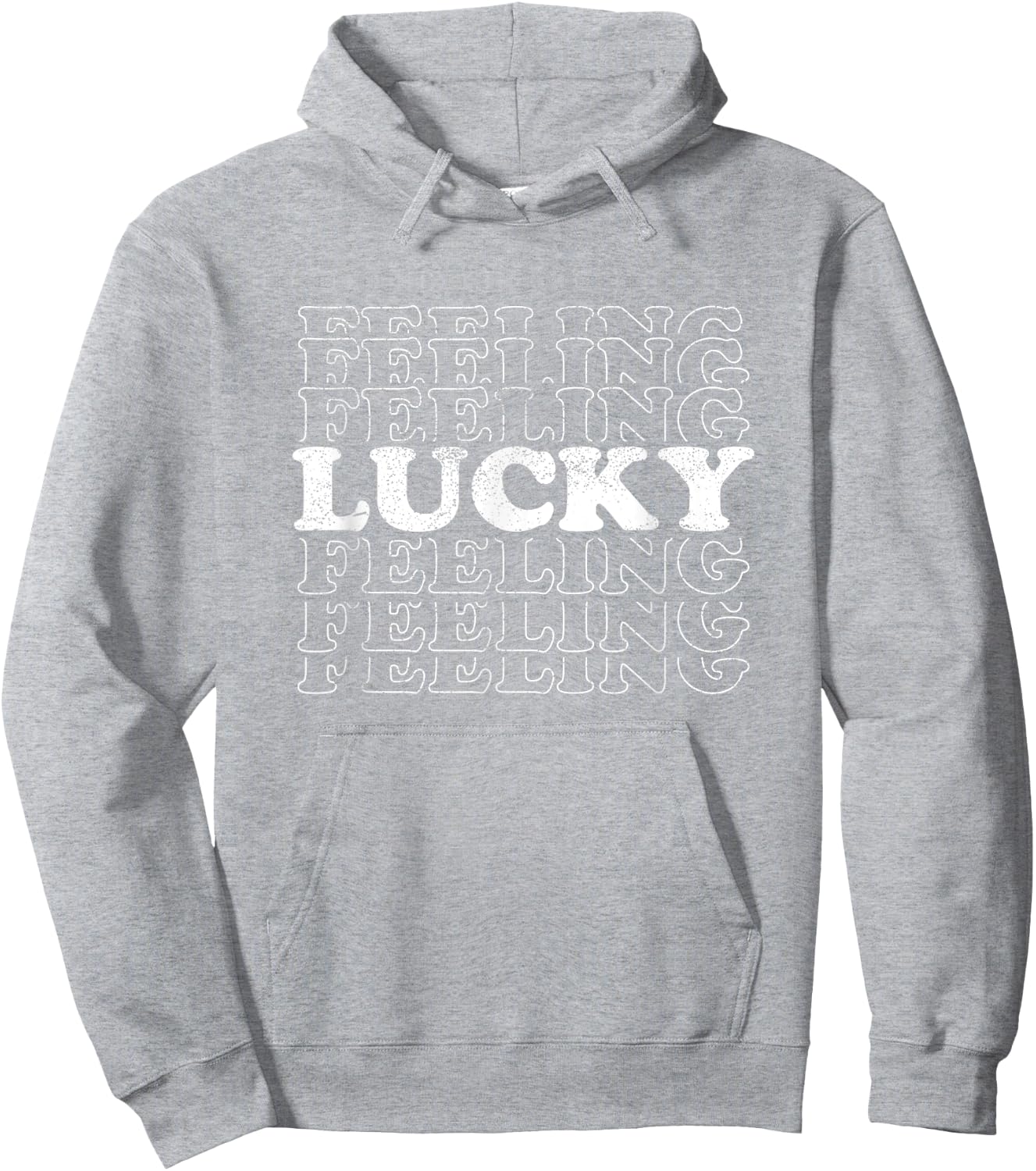 Feeling Lucky Shamrock St Patricks Day Green Hoodie - Hoodie | Ash