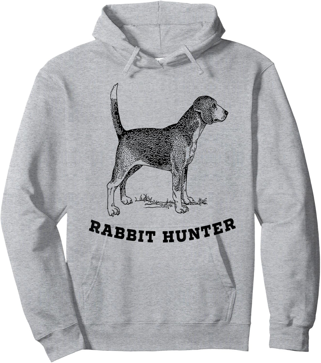 Rabbit Hunter Beagle Dog Chasing Tail Hunting Cottontail Men Women Hoodie - Hoodie | Ash