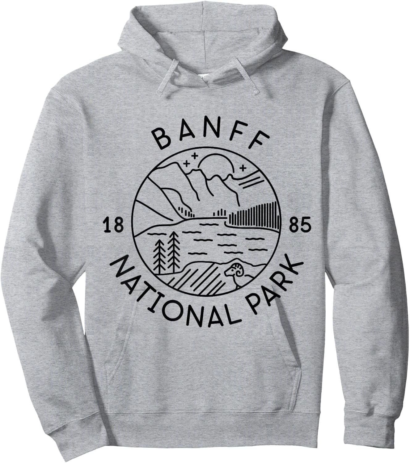 Banff National Park 1885 Alberta Hoodie - Hoodie | Ash