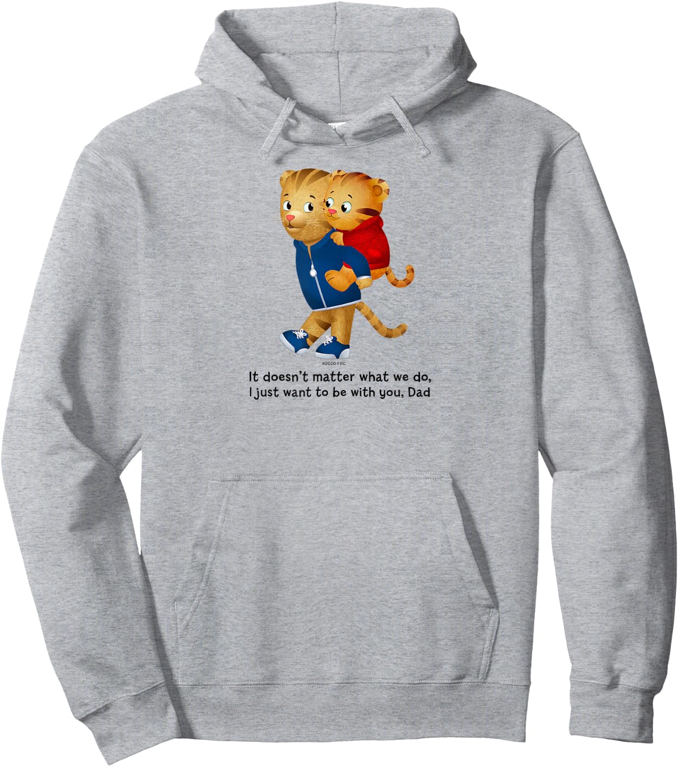 Daniel Tiger's and Dad Tiger (Light Shirt) Hoodie - Hoodie | Ash