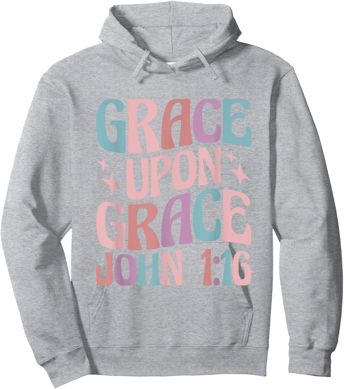 Christian John 1:16 Grace Upon Grace Hoodie - Hoodie | Ash