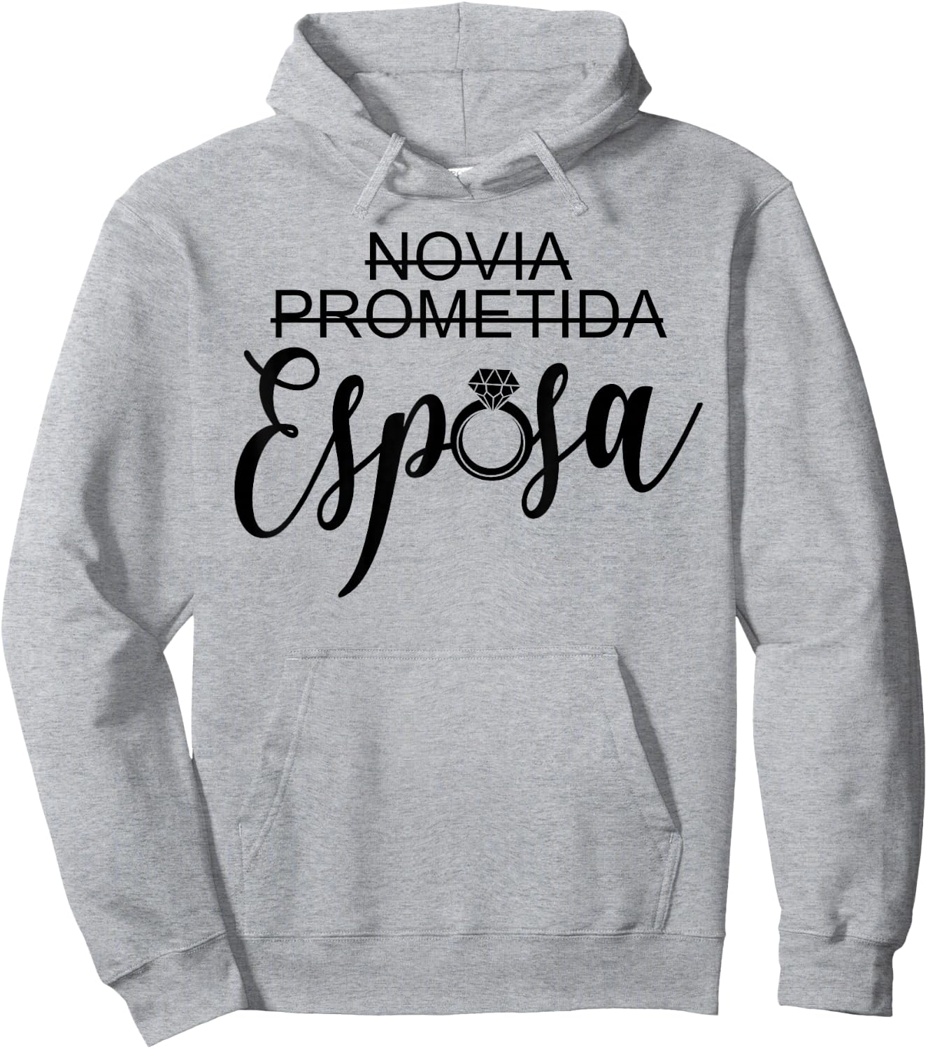 Novia Prometida Esposa Girlfriend Fiancée Wife Spanish Wife Hoodie - Hoodie | Ash