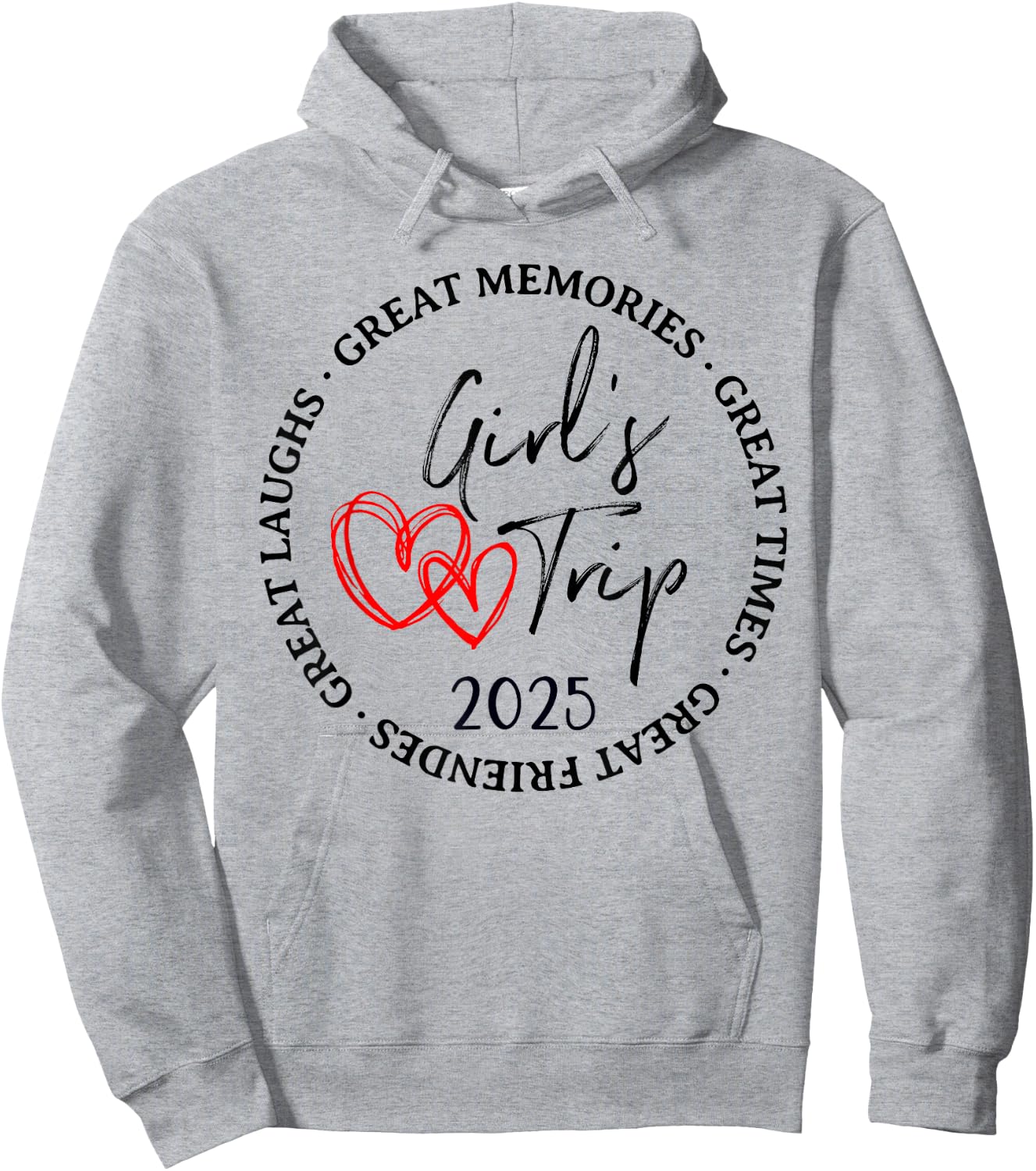 Girls Trip 2025 Weekend Vacation Matching Group Hoodie - Hoodie | Ash