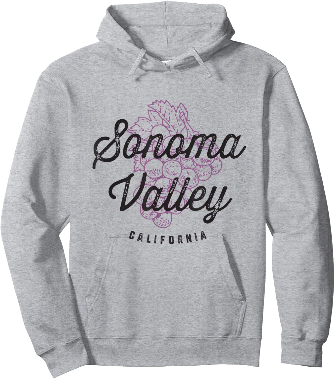 Sonoma Valley California Wine Country Vintage Grapes Hoodie - Hoodie | Ash
